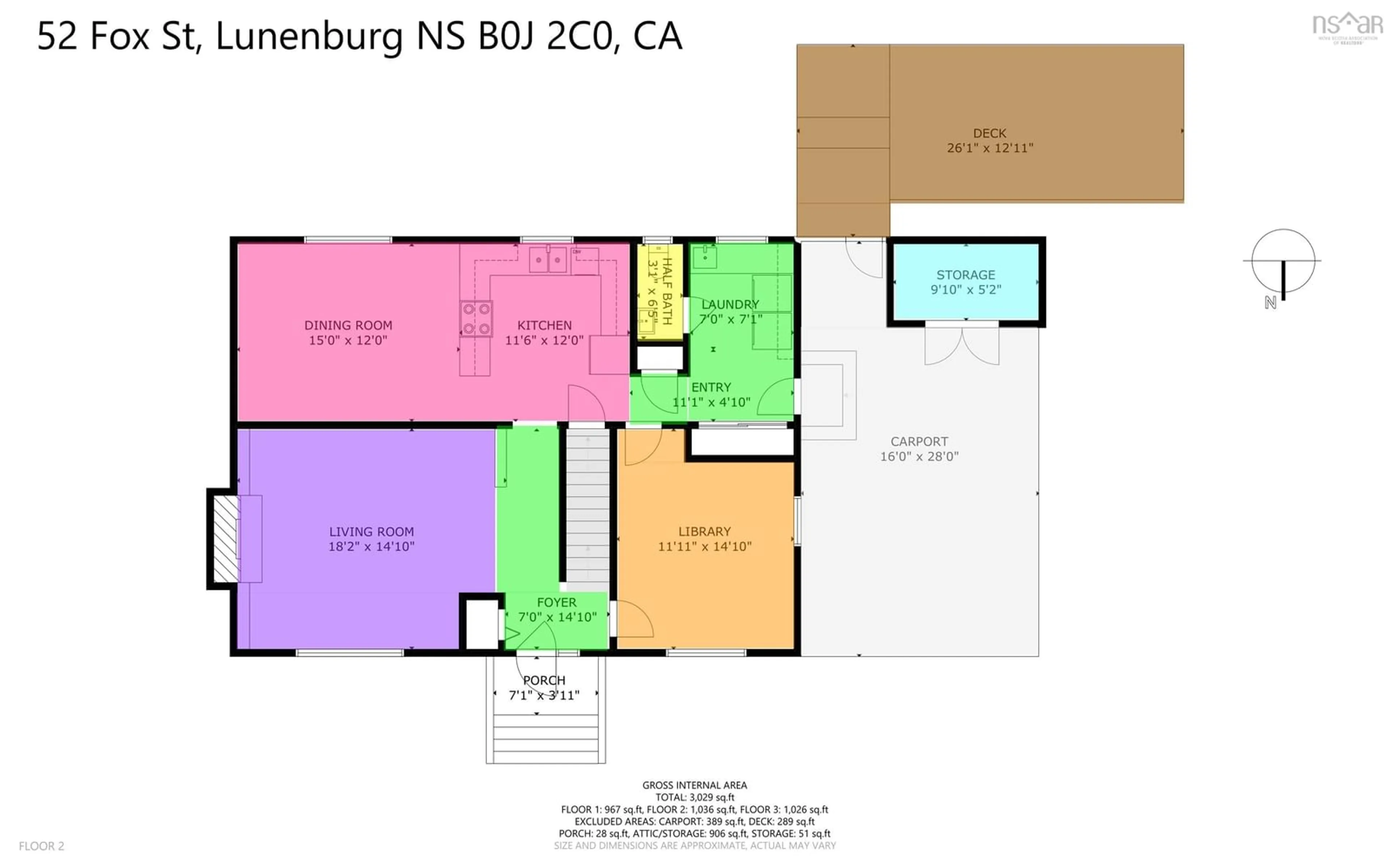 Floor plan for 52 Fox St, Lunenburg Nova Scotia B0J 2C0