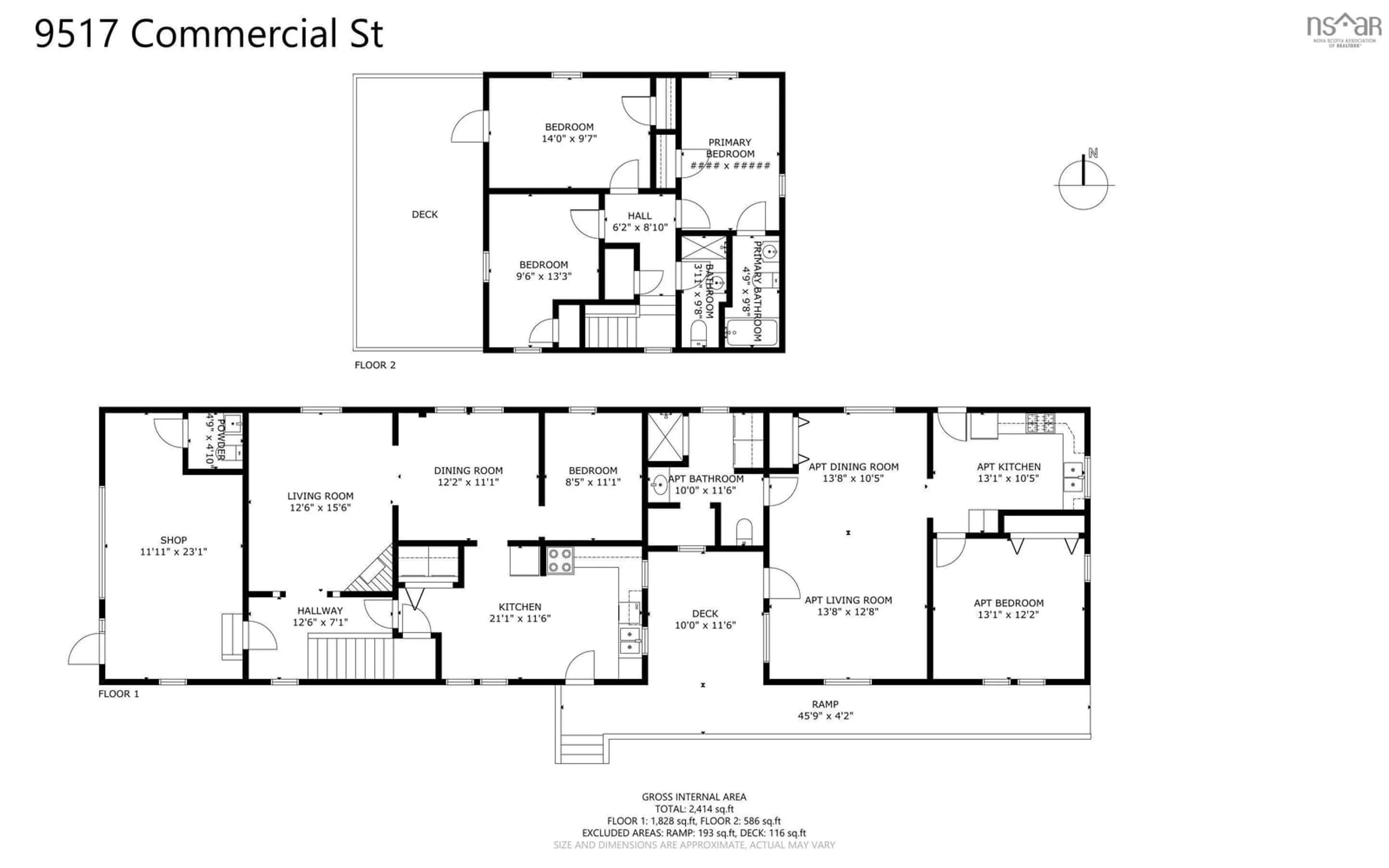 Floor plan for 9517 Commercial St, New Minas Nova Scotia B4N 3G3