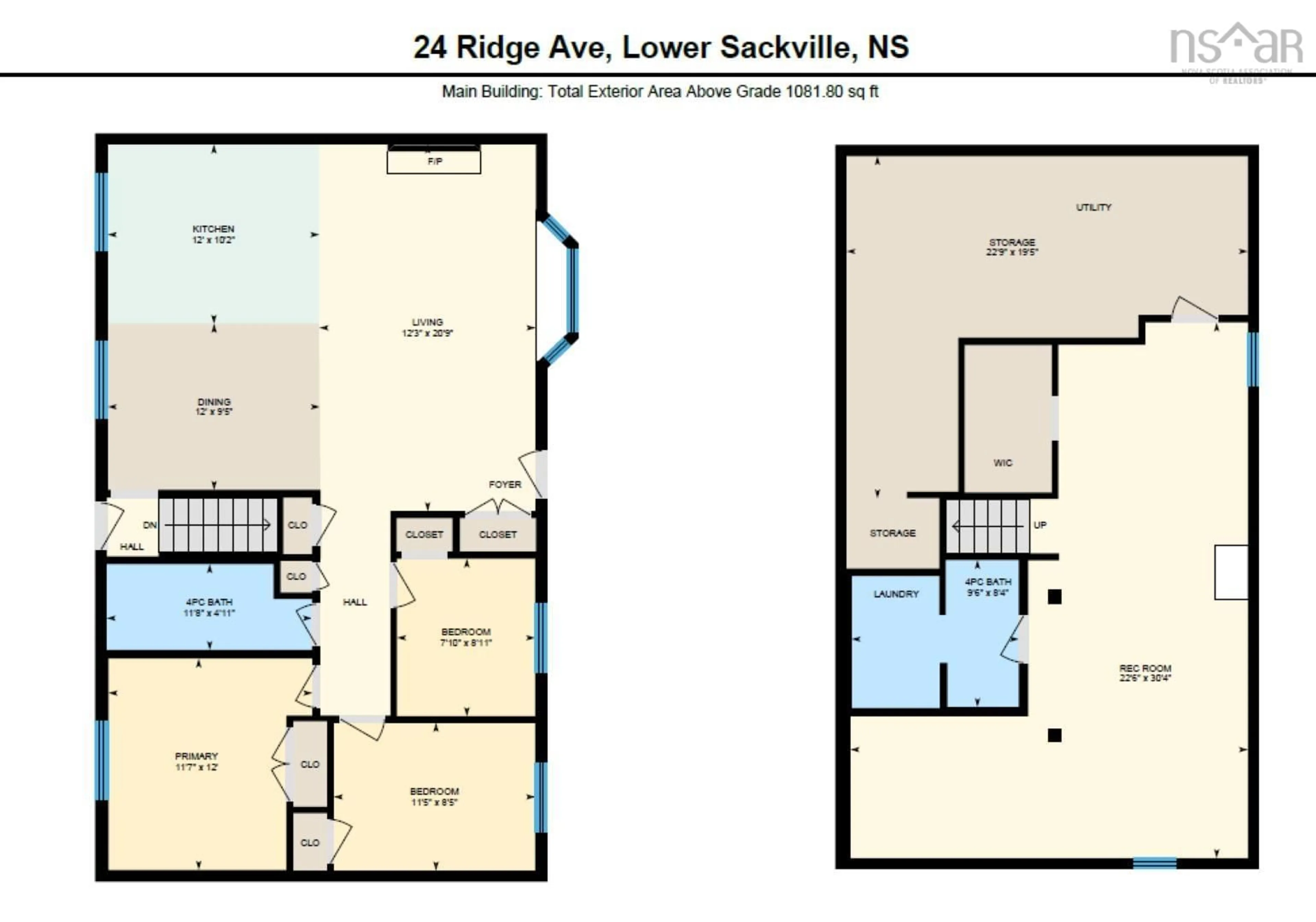 Floor plan for 24 Ridge Ave, Lower Sackville Nova Scotia B4C 2L6