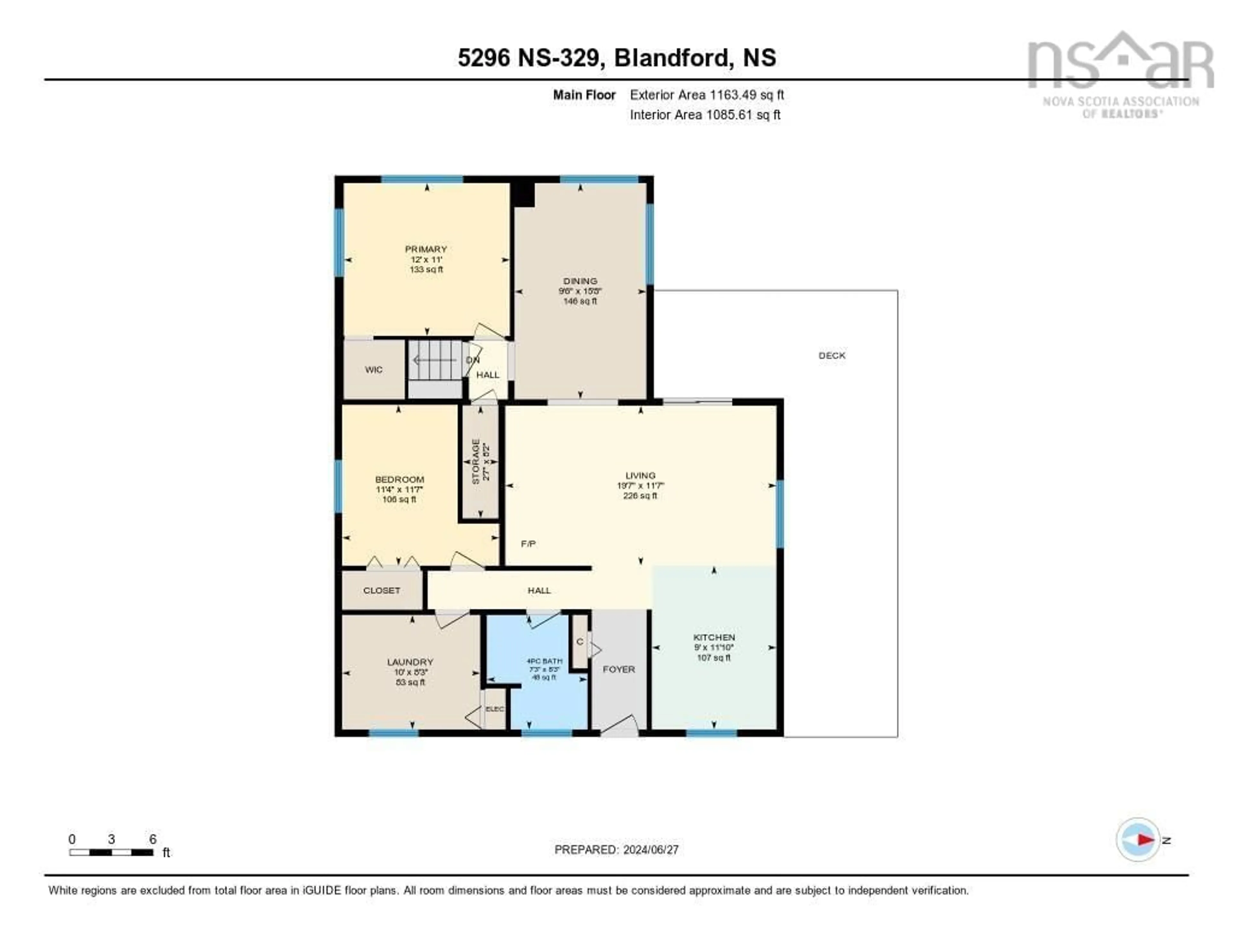 Floor plan for 5296 Highway 329, Blandford Nova Scotia B0J 1T0