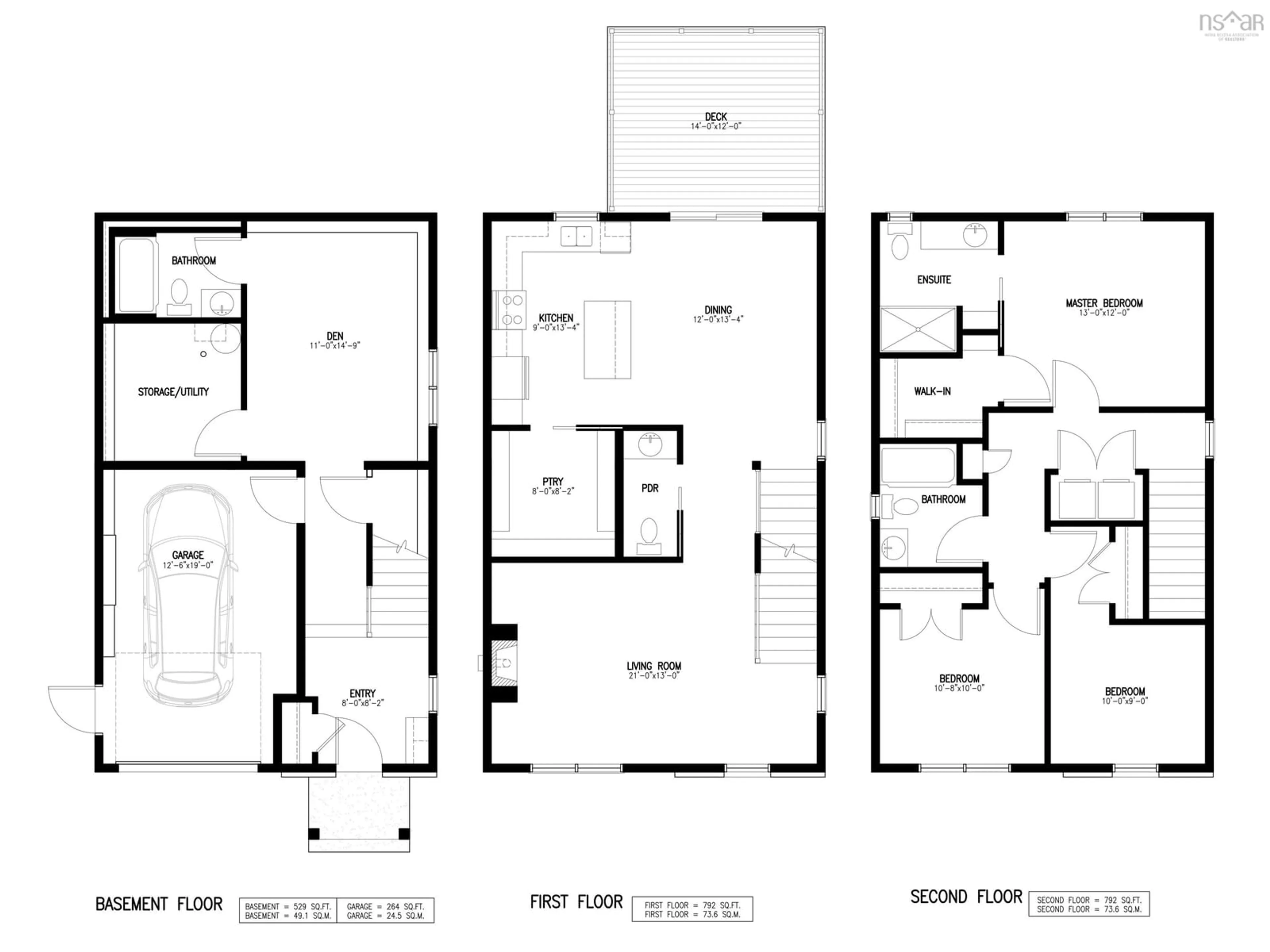 Floor plan for 54 Pearlgarden Close #PC-14, Dartmouth Nova Scotia B2X 2E8