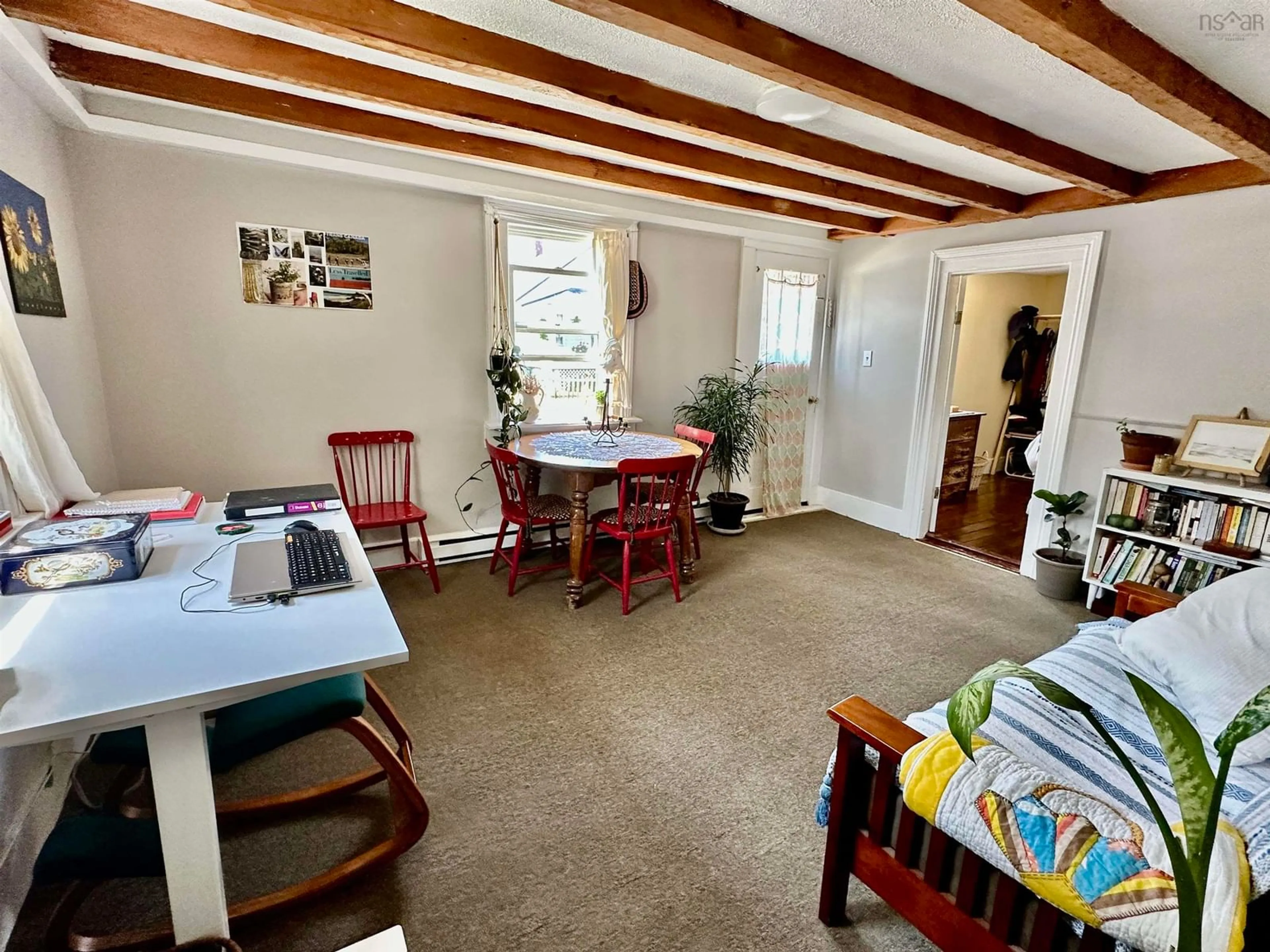 Dining room, wood floors, cottage for 145 Union St, Liverpool Nova Scotia B0T 1K0