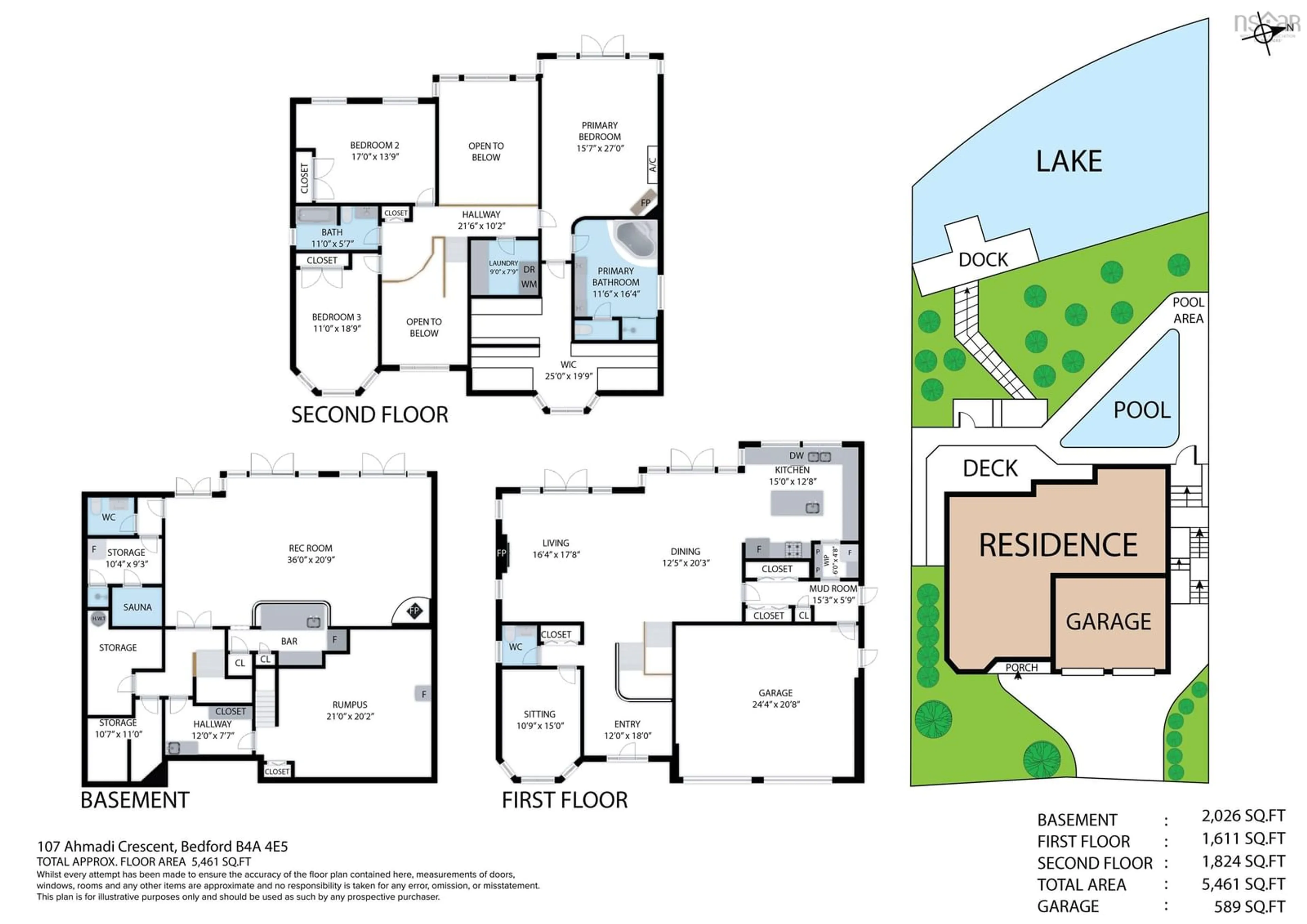 Floor plan for 107 Ahmadi Crescent Cres, Bedford Nova Scotia B4A 4E5