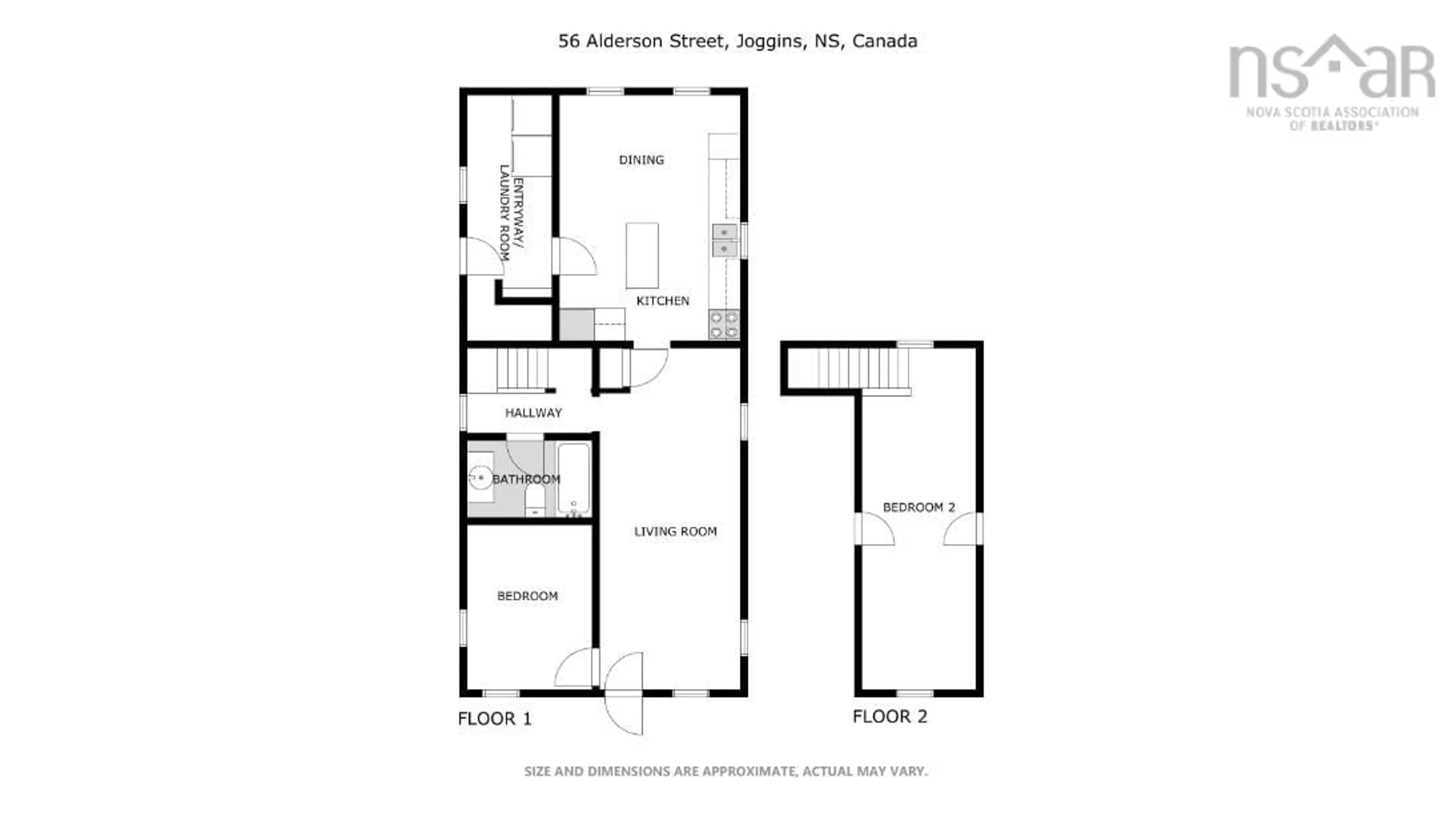 Floor plan for 56 Alderson St, Joggins Nova Scotia B0L 1A0