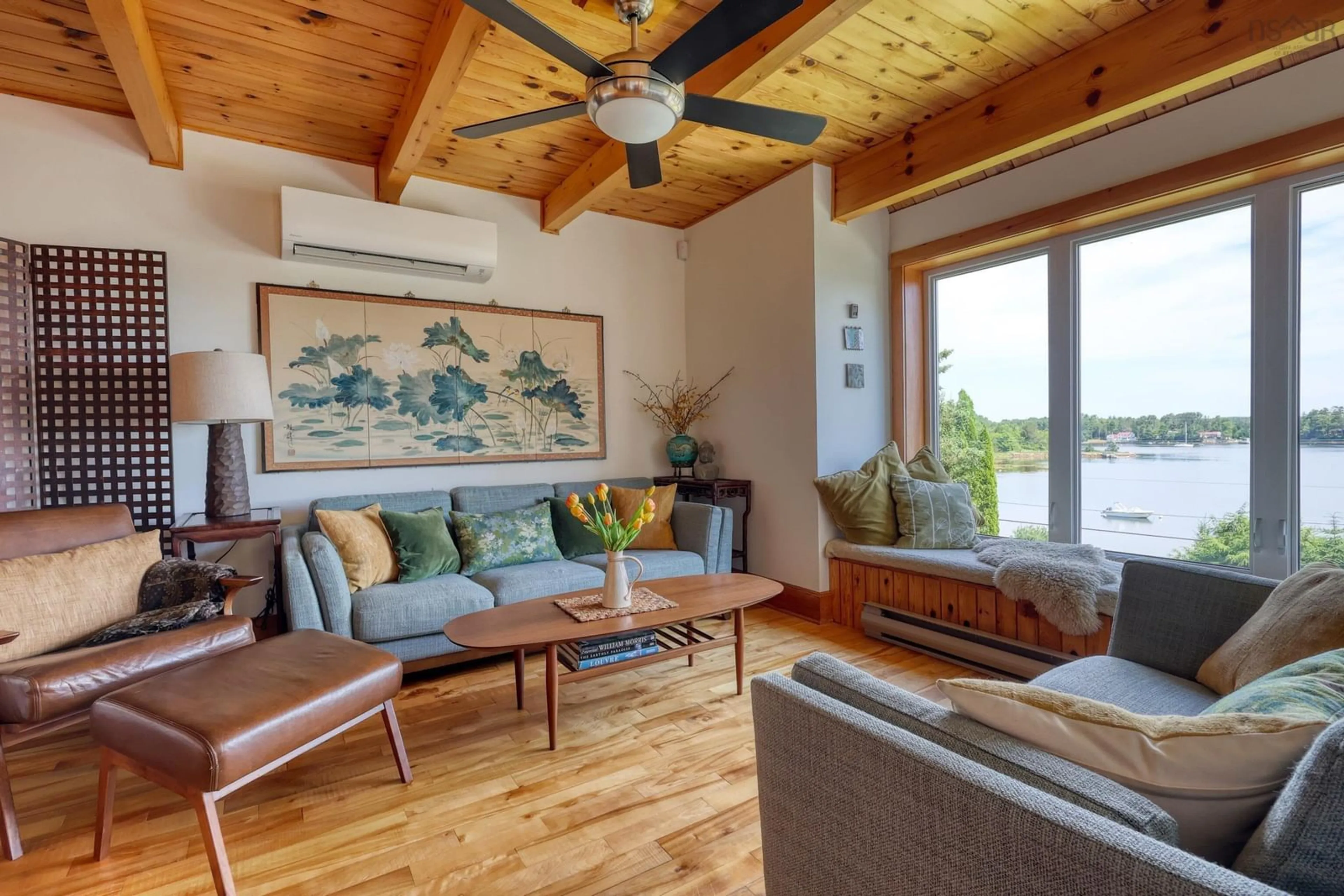 Living room, wood floors for 412 Oakland Rd, Indian Point Nova Scotia B0J 2E0