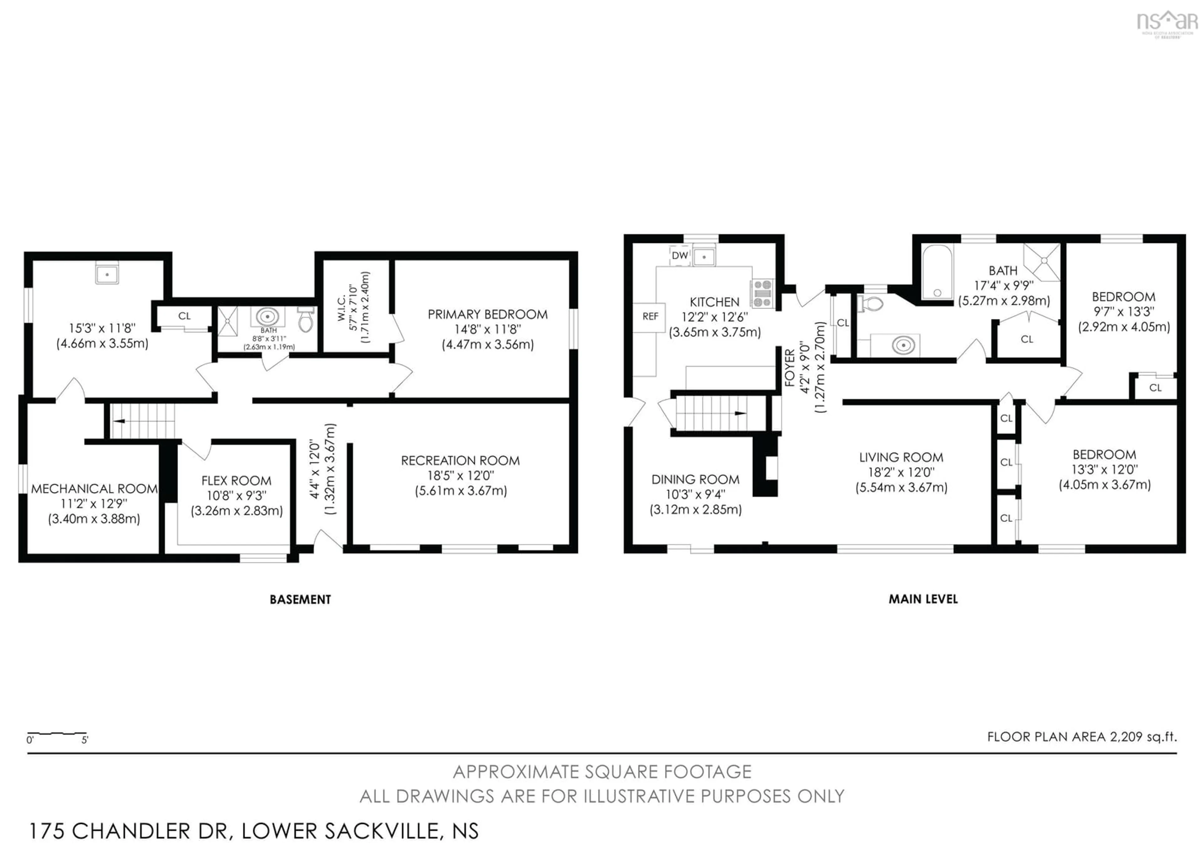 Floor plan for 175 Chandler Dr, Lower Sackville Nova Scotia B4C 1Y3