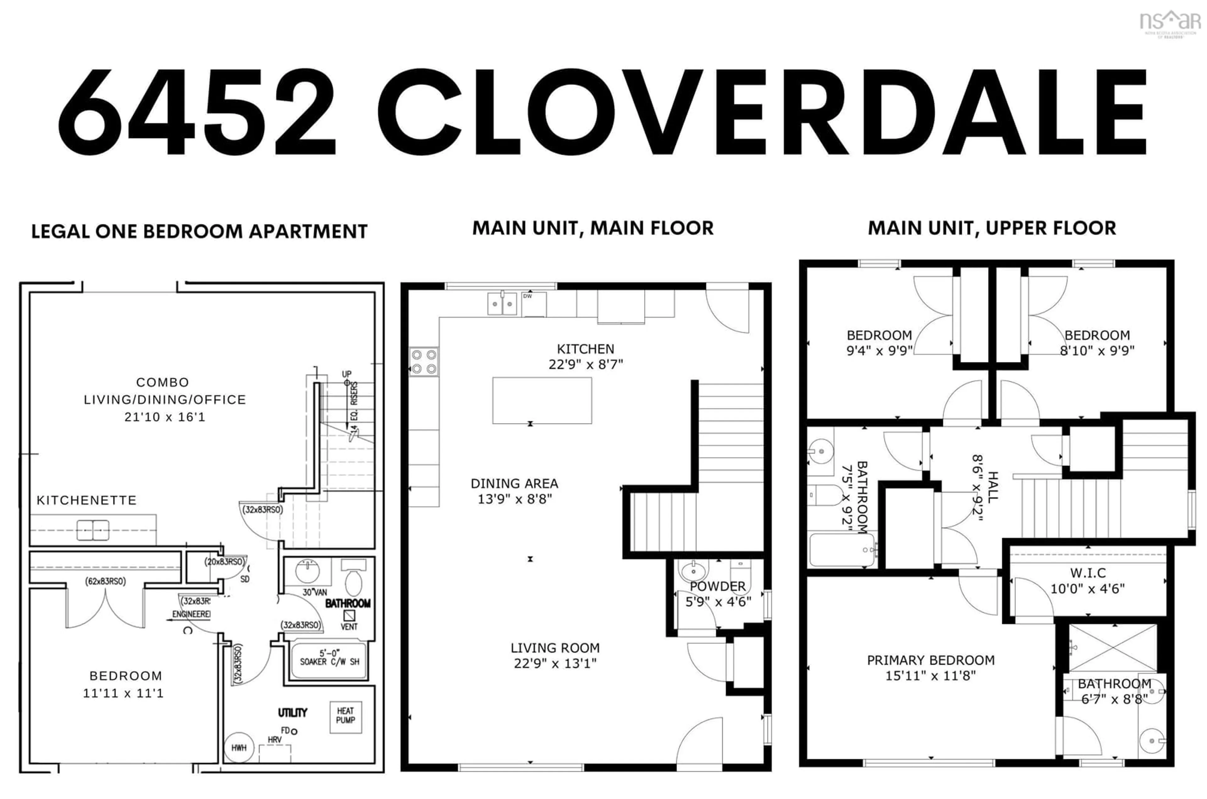 Floor plan for 6452 Cloverdale Rd, Halifax Nova Scotia B3L 2N7