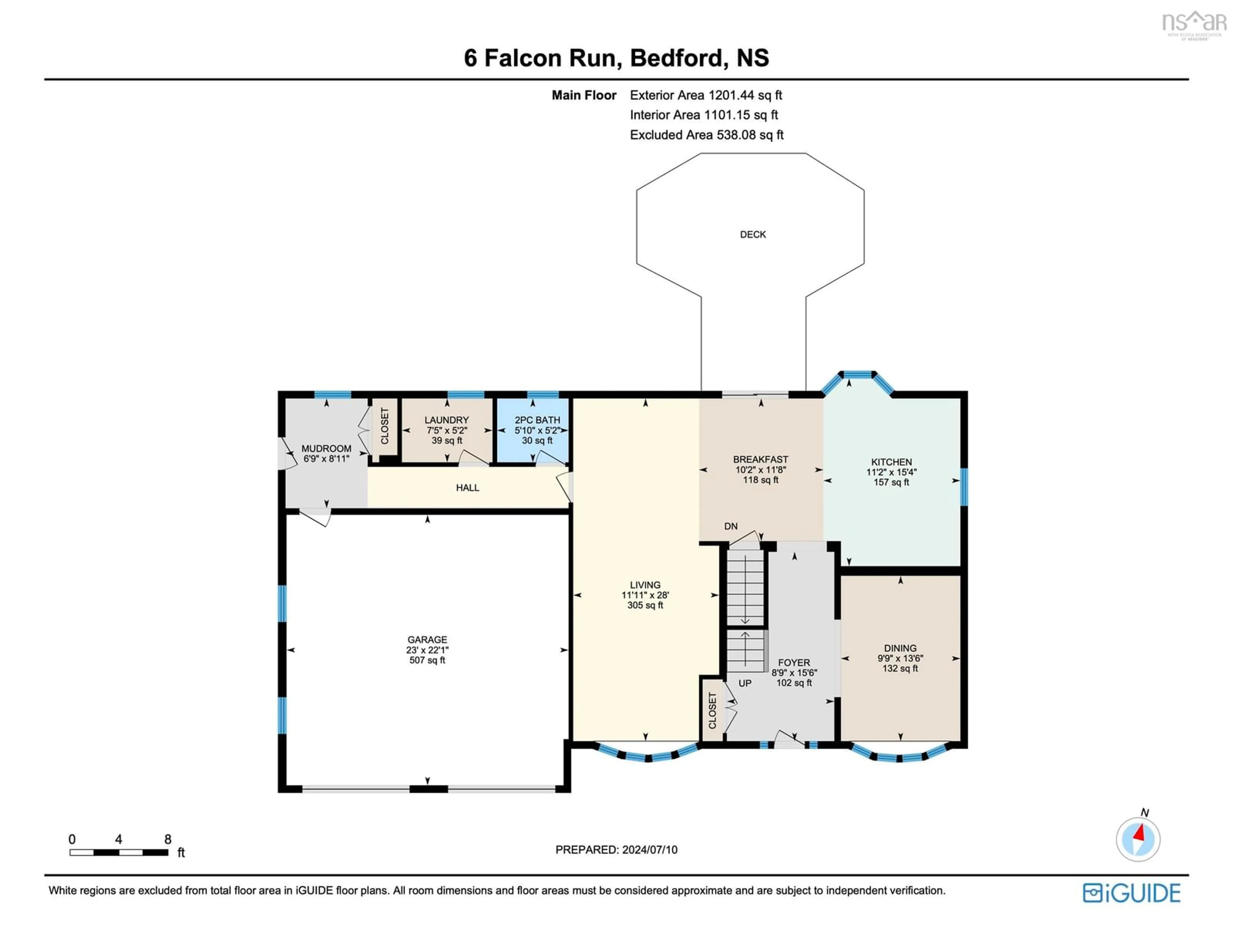 Floor plan for 6 Falcon Run, Bedford Nova Scotia B4A 2Y8