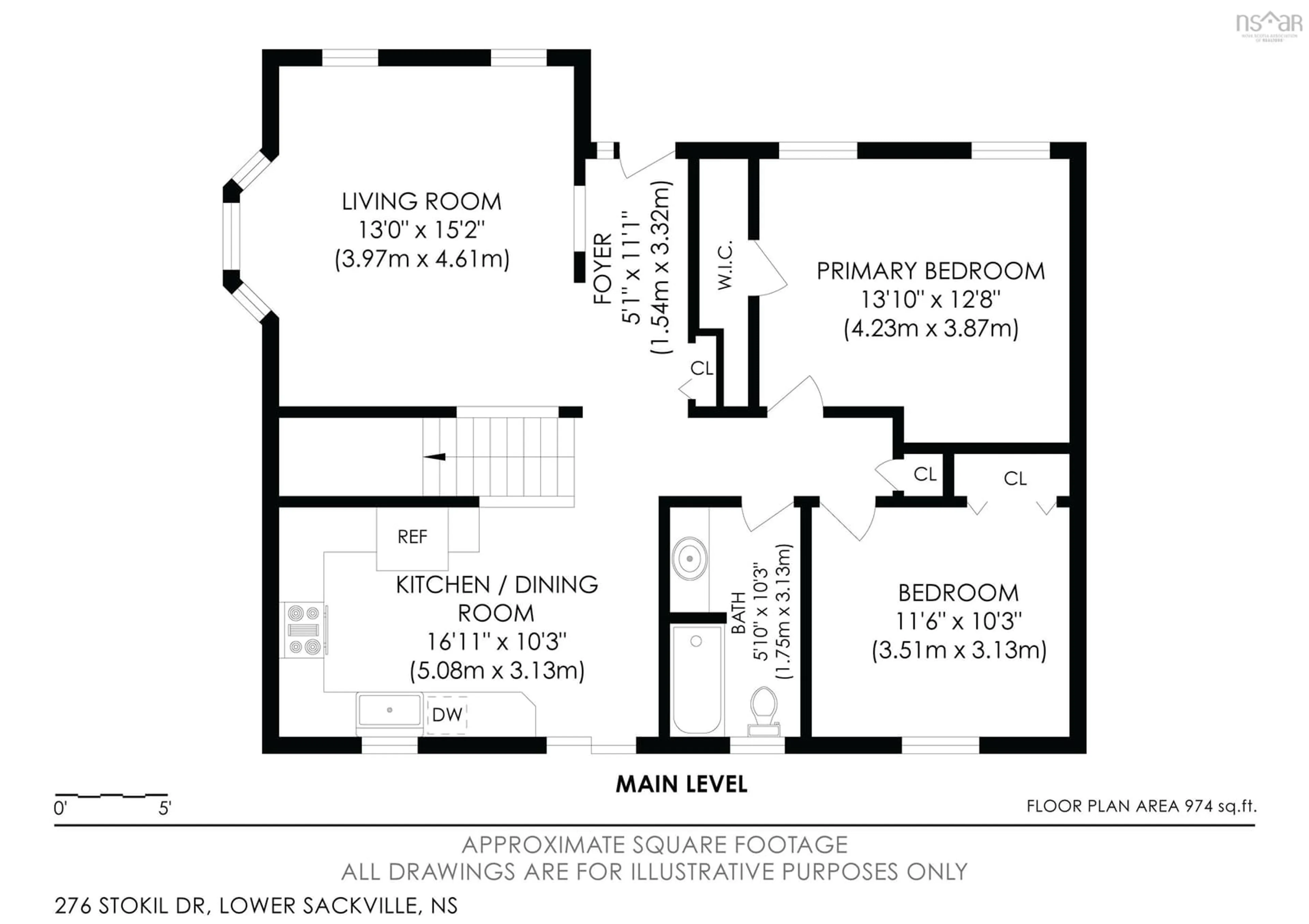 Floor plan for 276 Stokil Dr, Lower Sackville Nova Scotia B4C 4G2