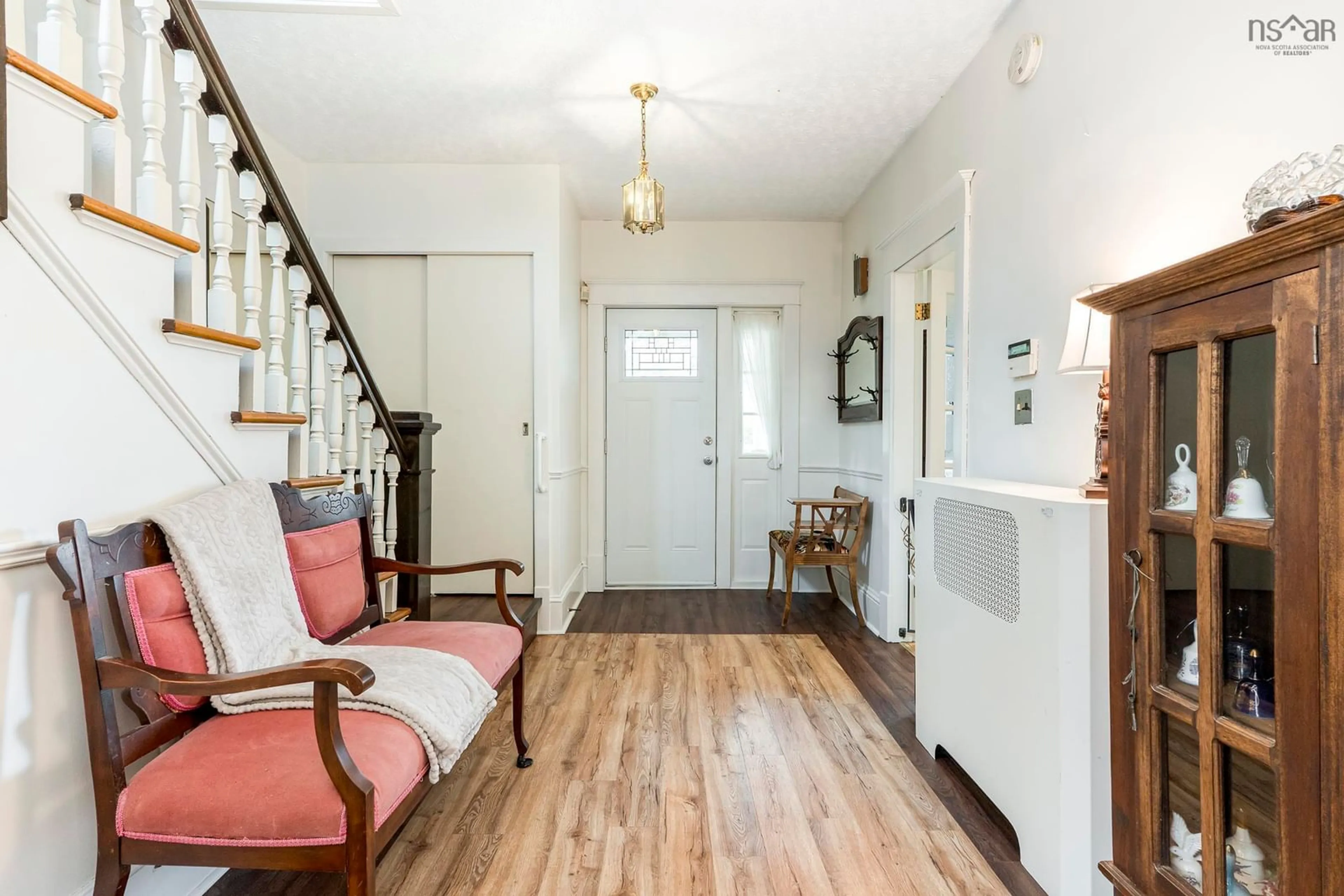 Indoor entryway, wood floors for 1637 North Main St, Westville Nova Scotia B0K 2A0