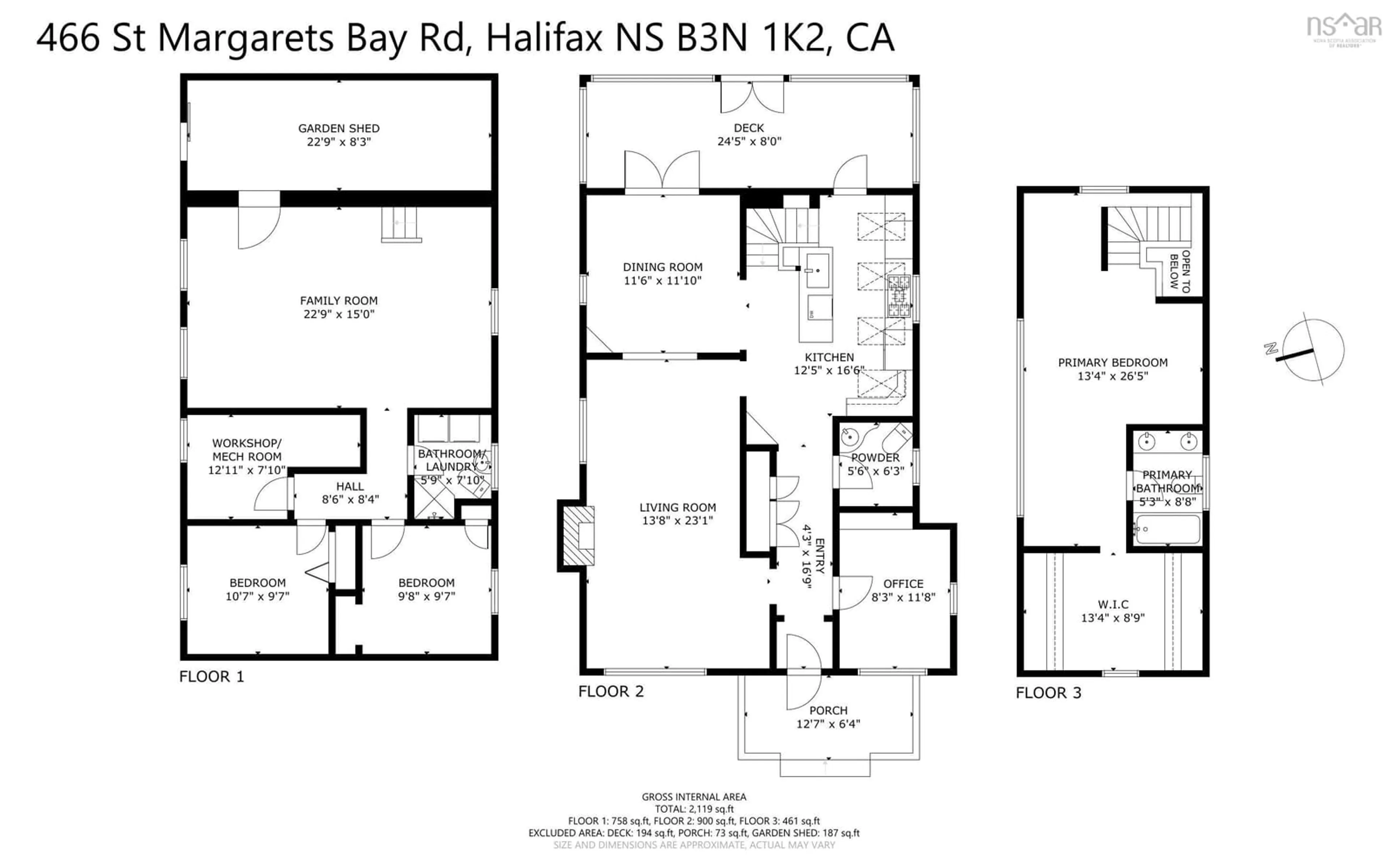 Floor plan for 466 St. Margarets Bay Rd, Halifax Nova Scotia B3N 1K2