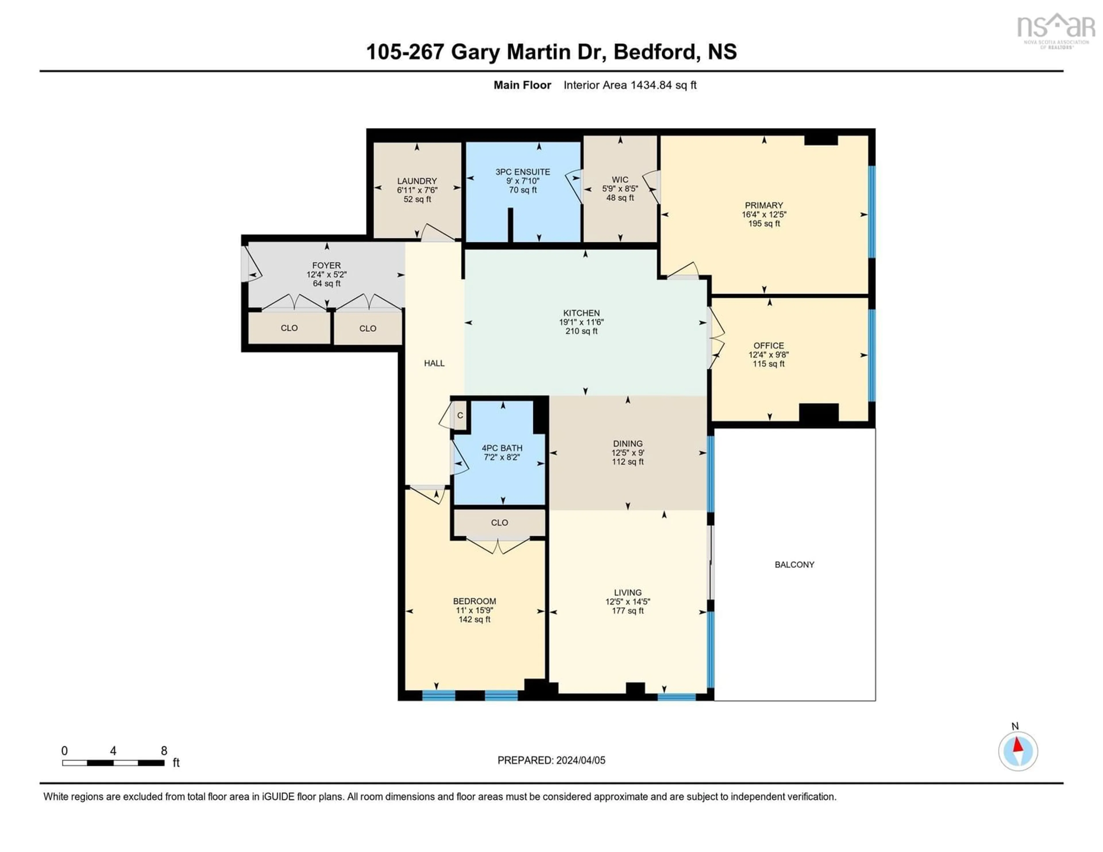 Floor plan for 267 Gary Martin Dr #105, Bedford Nova Scotia B4B 0P5