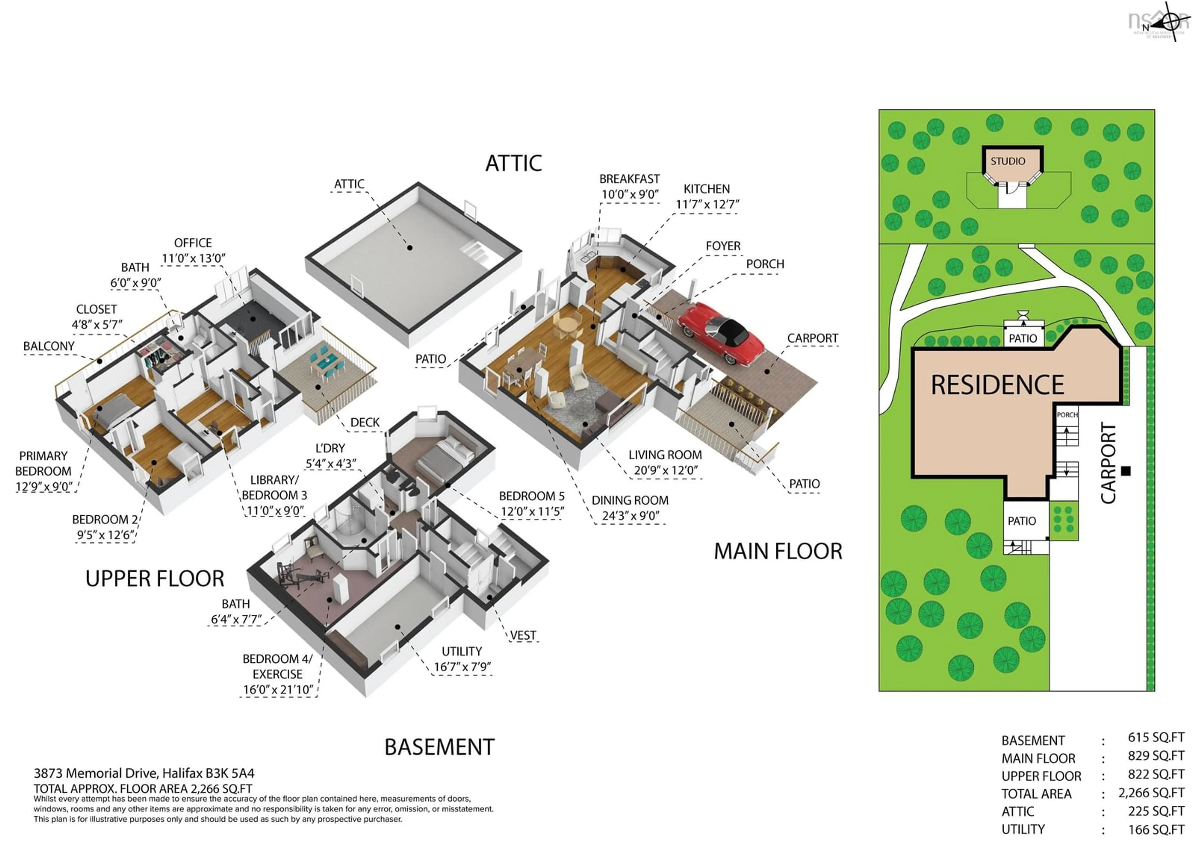 Floor plan for 3873 Memorial Dr, Halifax Nova Scotia B3K 5A4