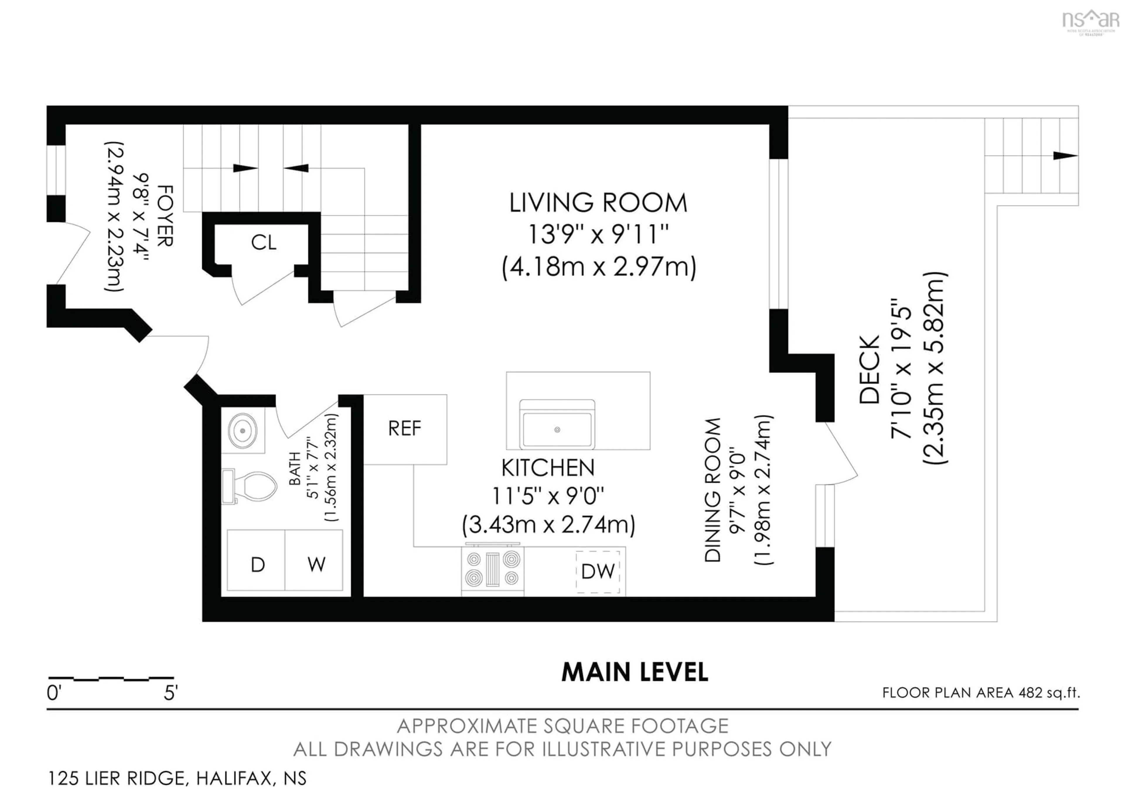 Floor plan for 125 Lier Ridge, Halifax Nova Scotia B3P 0E6