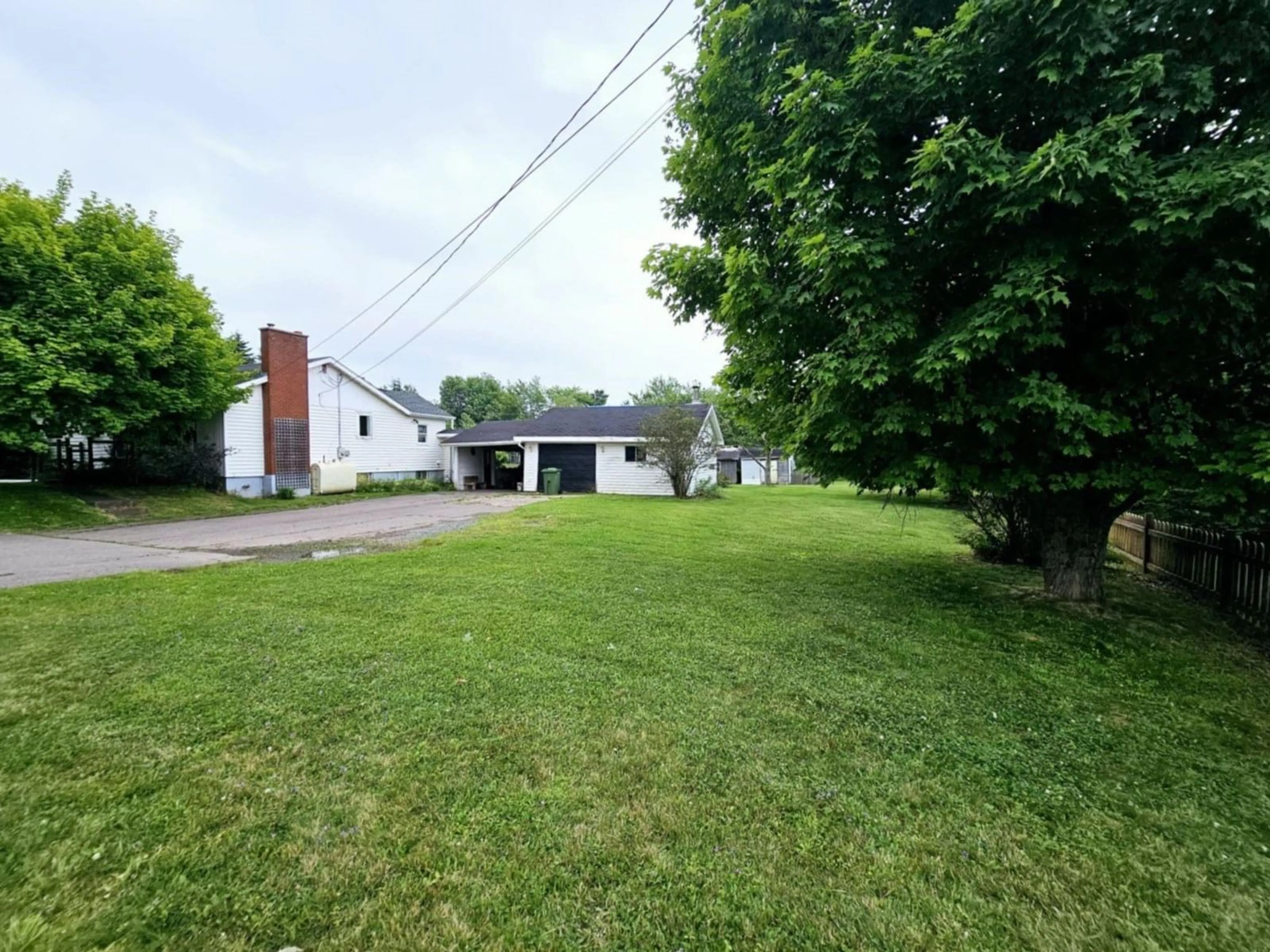 Frontside or backside of a home, the fenced backyard for 442 Pictou Rd, Valley Nova Scotia B2N 2T8