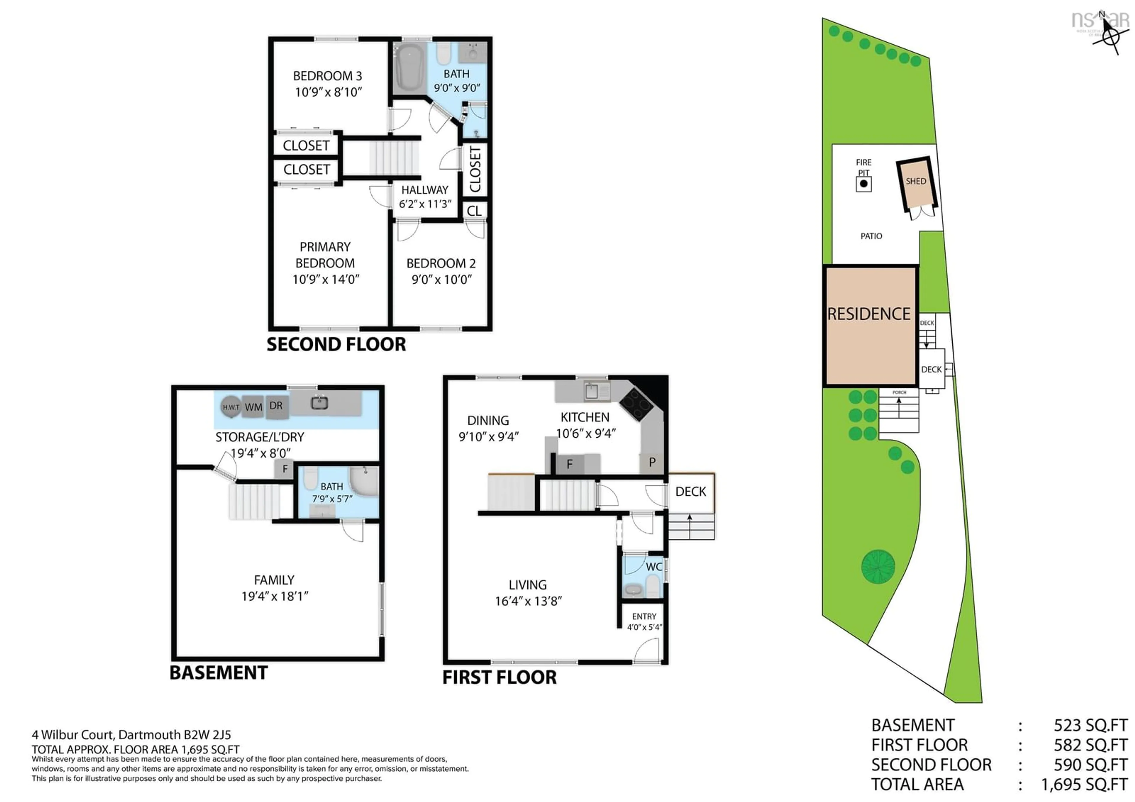 Floor plan for 4 Wilbur Crt, Dartmouth Nova Scotia B2W 2J5