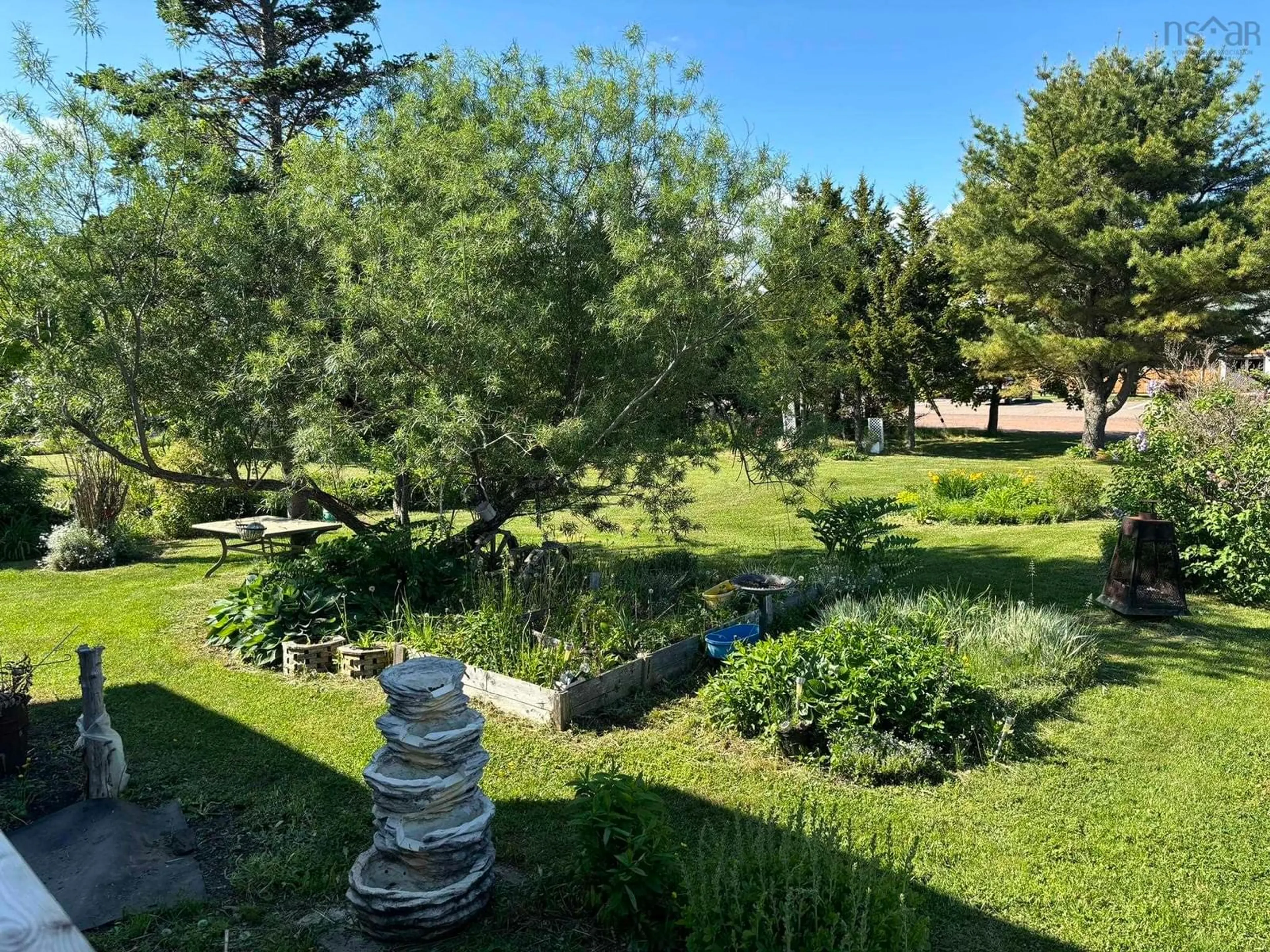 Patio, the fenced backyard for 220 Willow St, Parrsboro Nova Scotia B0M 1S0