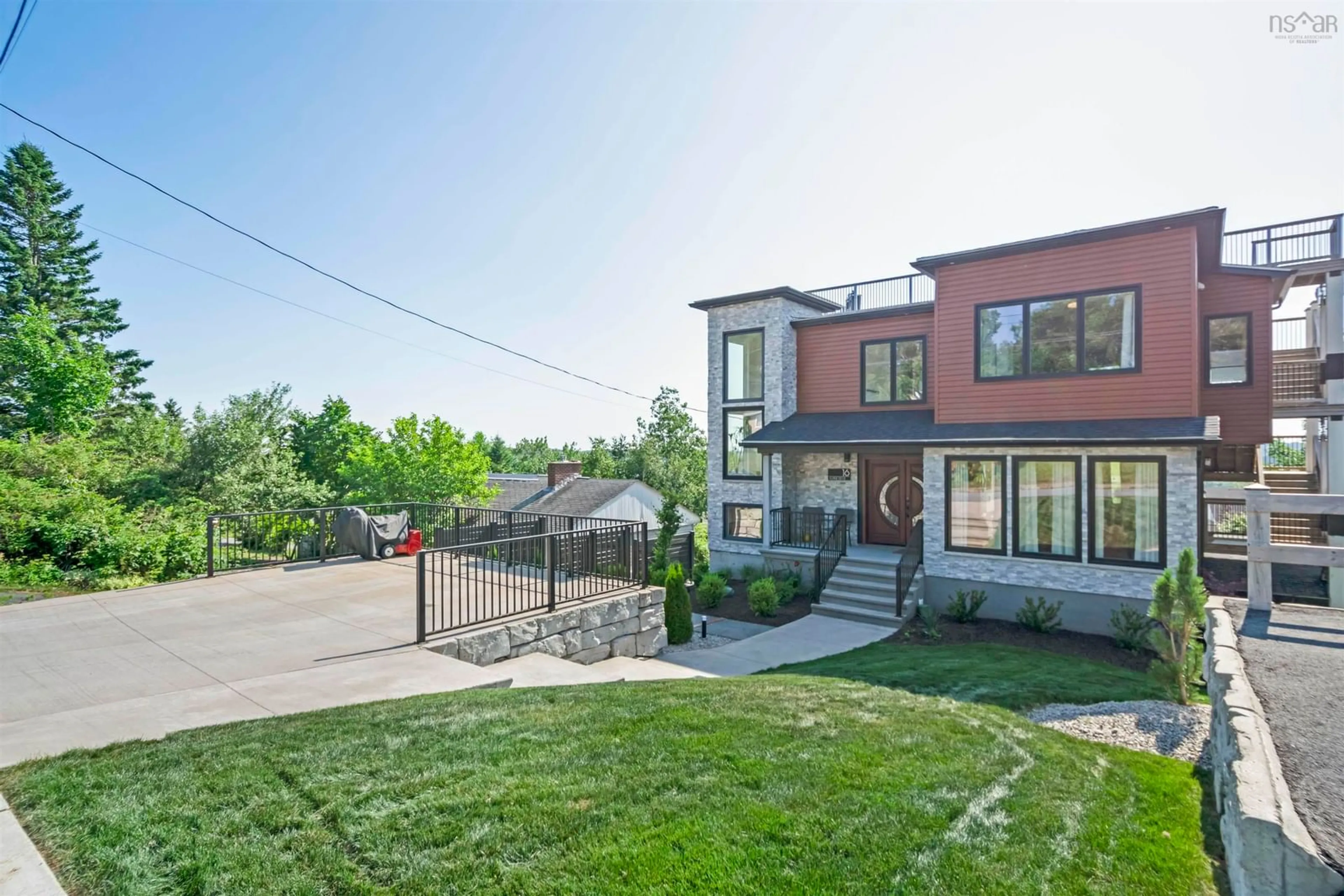 A pic from exterior of the house or condo, the fenced backyard for 16 Alpine Dr, Dartmouth Nova Scotia B2W 1Z4