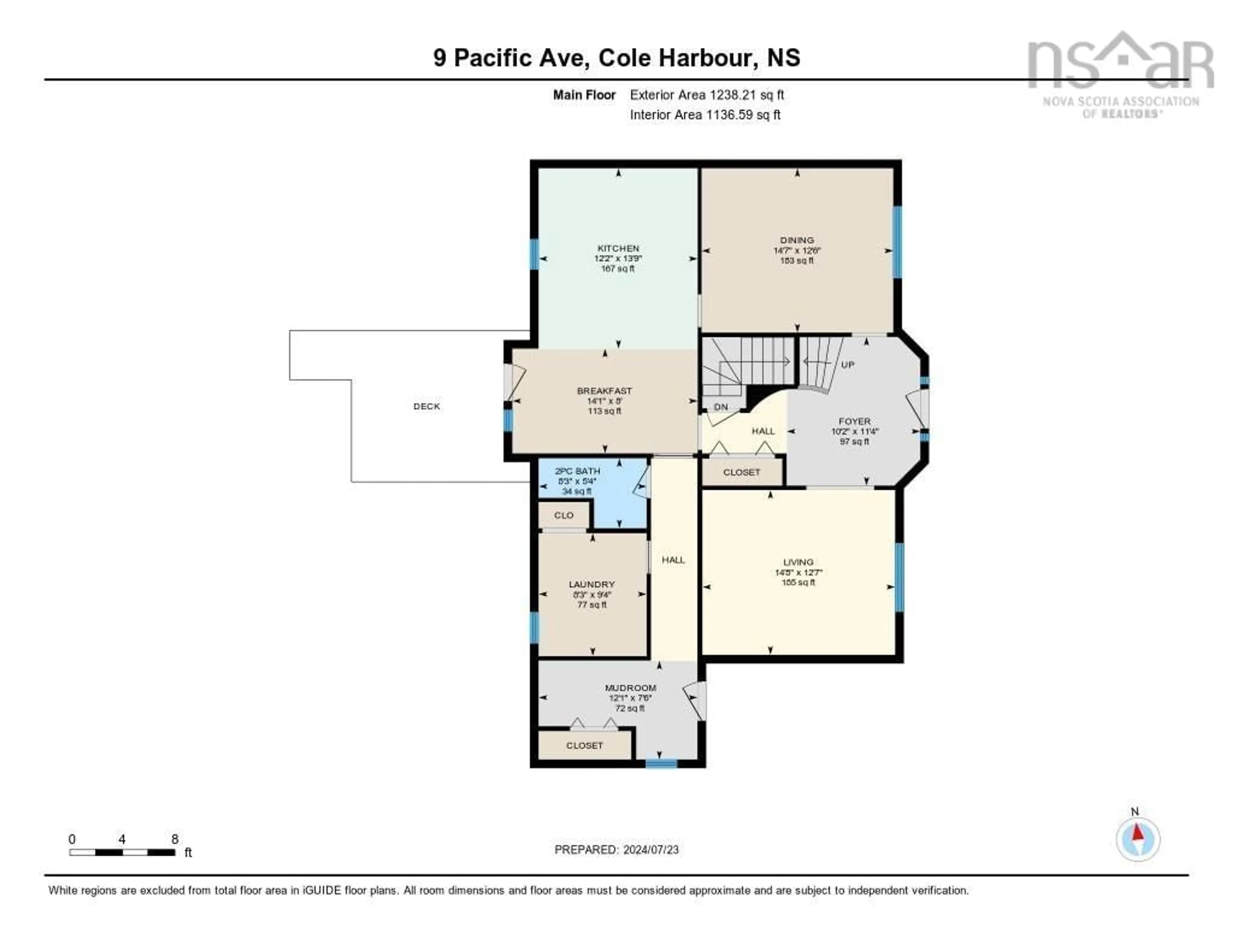 Floor plan for 9 Pacific Ave, Cole Harbour Nova Scotia B2Z 1C3