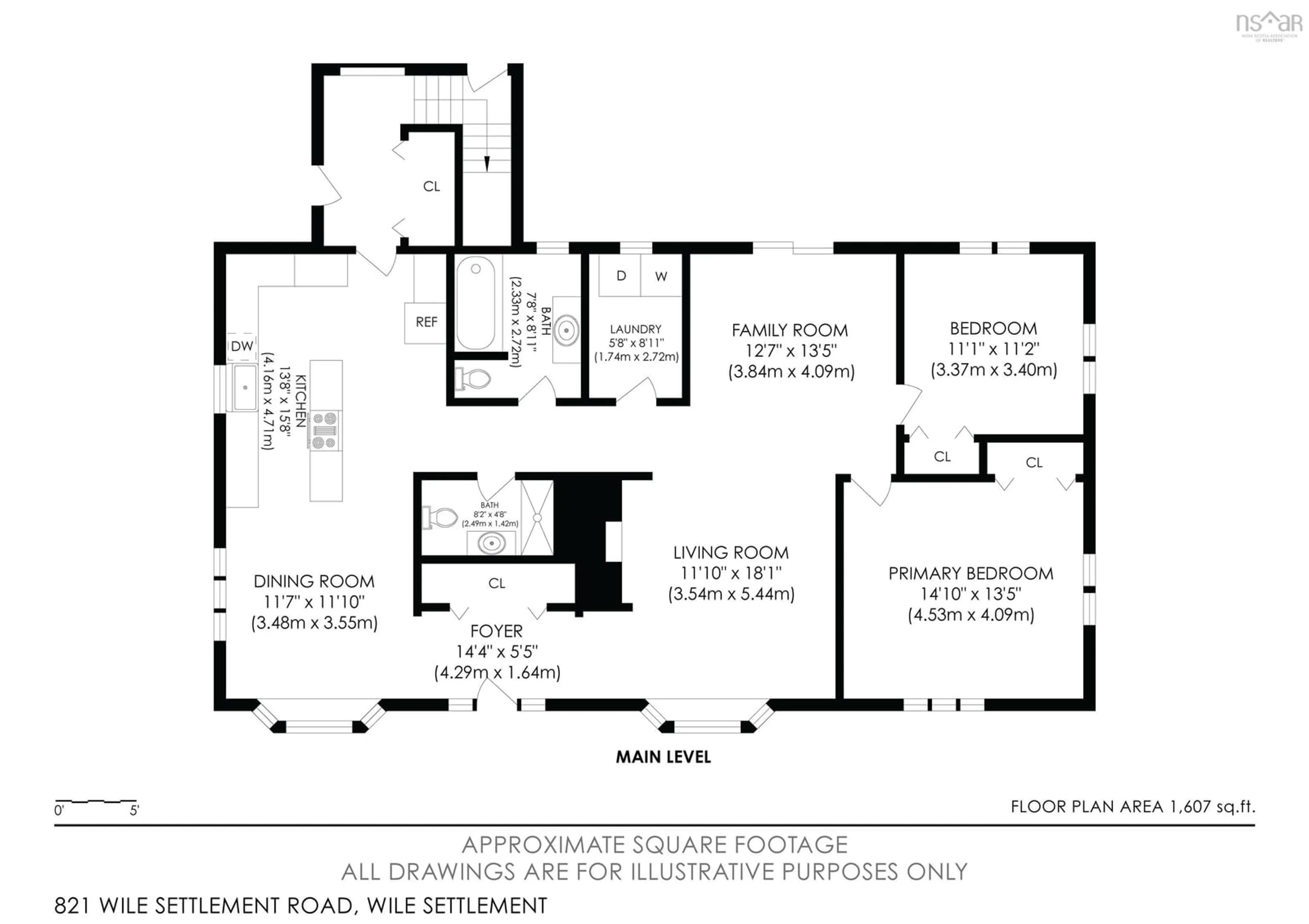 Floor plan for 821 Wile Settlement Rd, Wile Settlement Nova Scotia B0N 2T0
