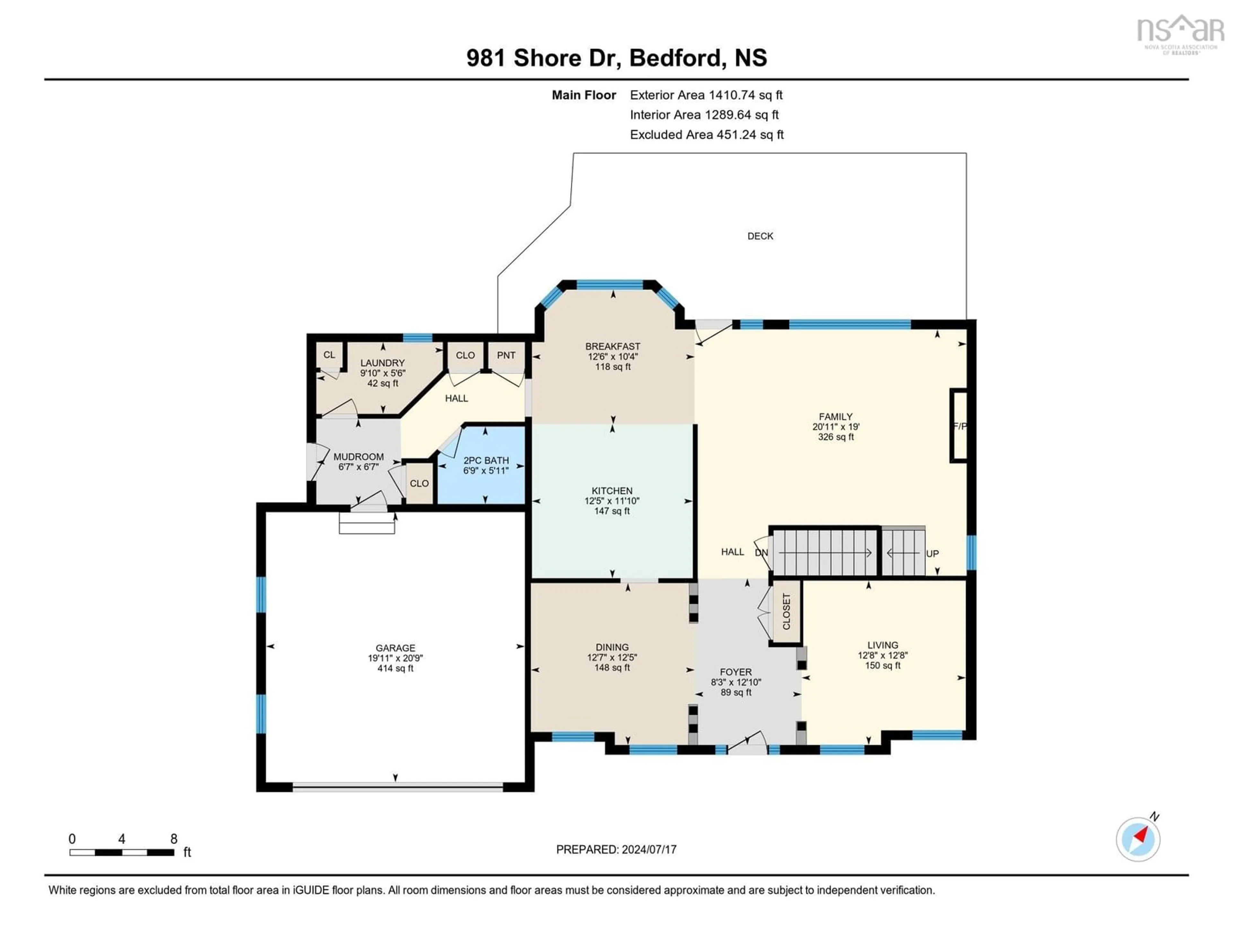 Floor plan for 981 Shore Dr, Bedford Nova Scotia B4A 2E6