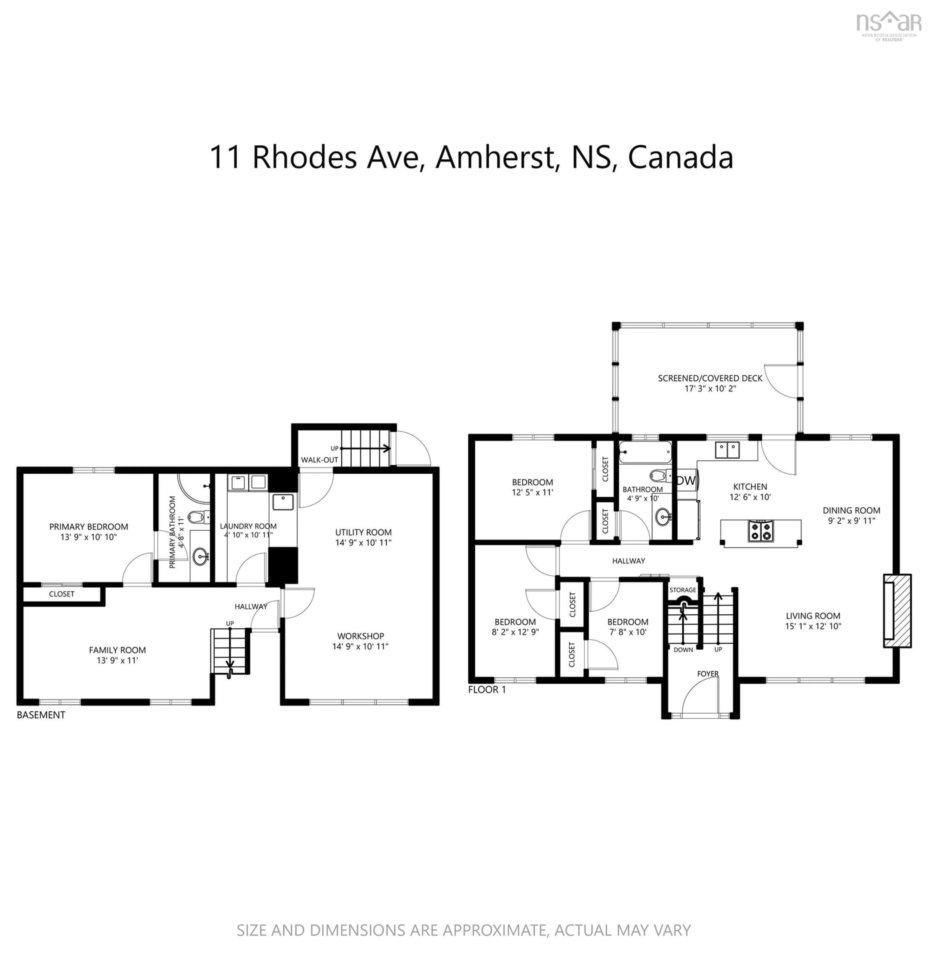 Floor plan for 11 Rhodes Ave, Amherst Nova Scotia B4H 2J3