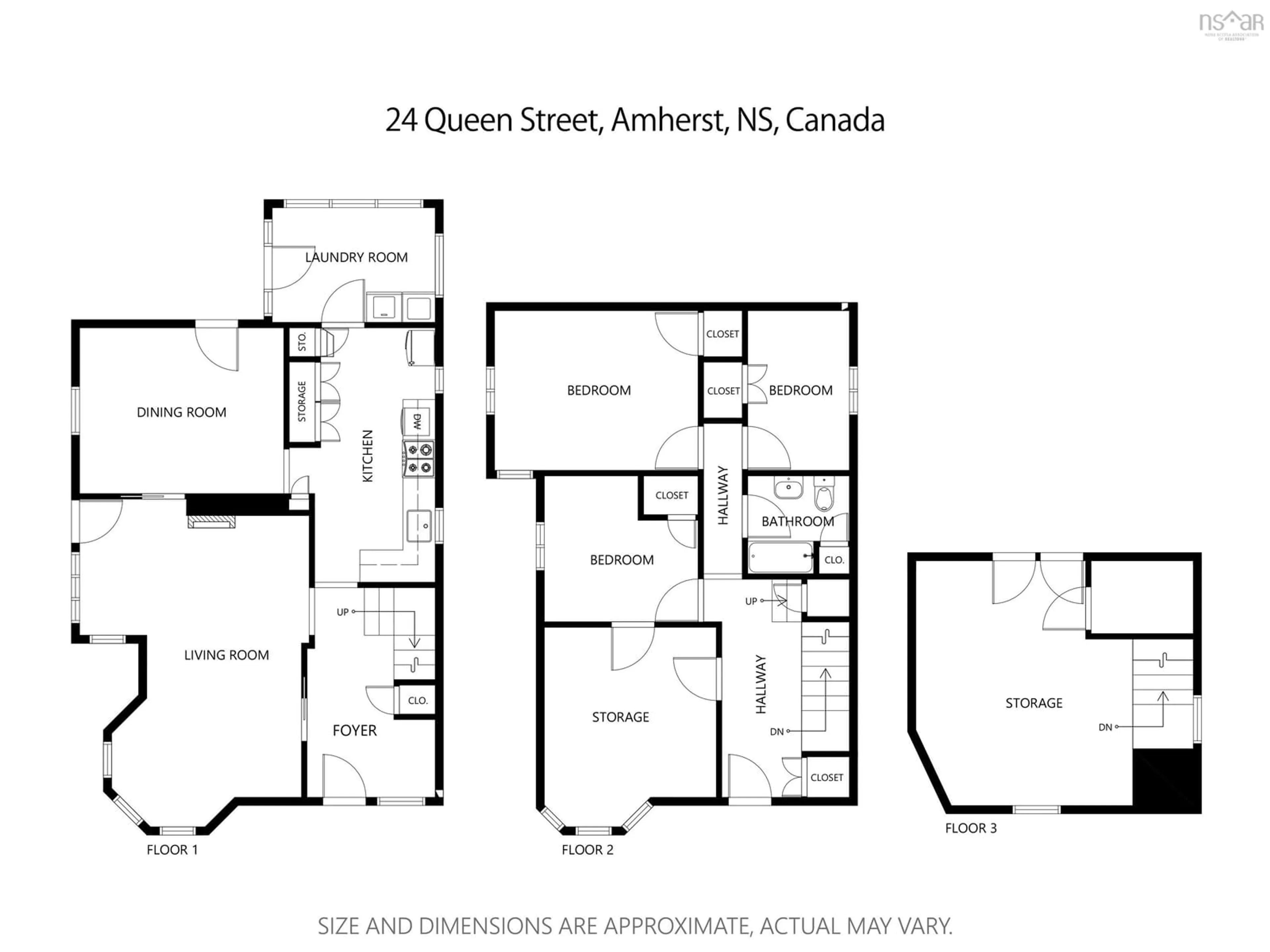 Floor plan for 24 Queen St, Amherst Nova Scotia B4H 1P9