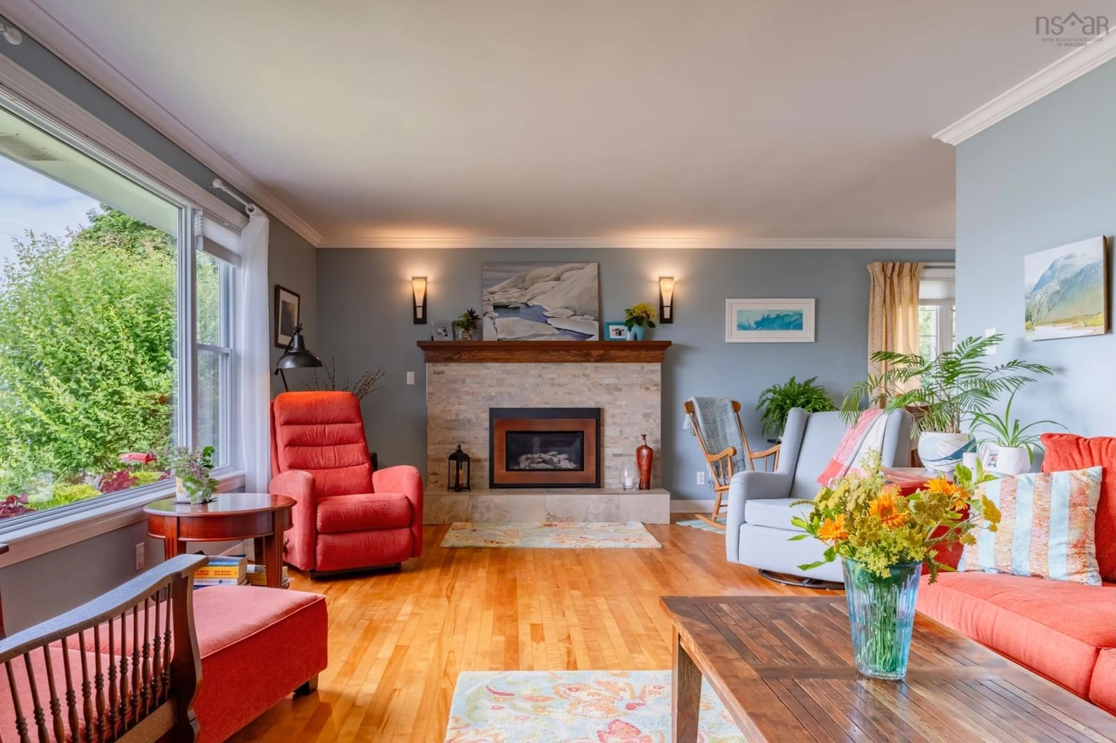 Living room, wood floors for 183 Oxner Dr, Lunenburg Nova Scotia B0J 2C0