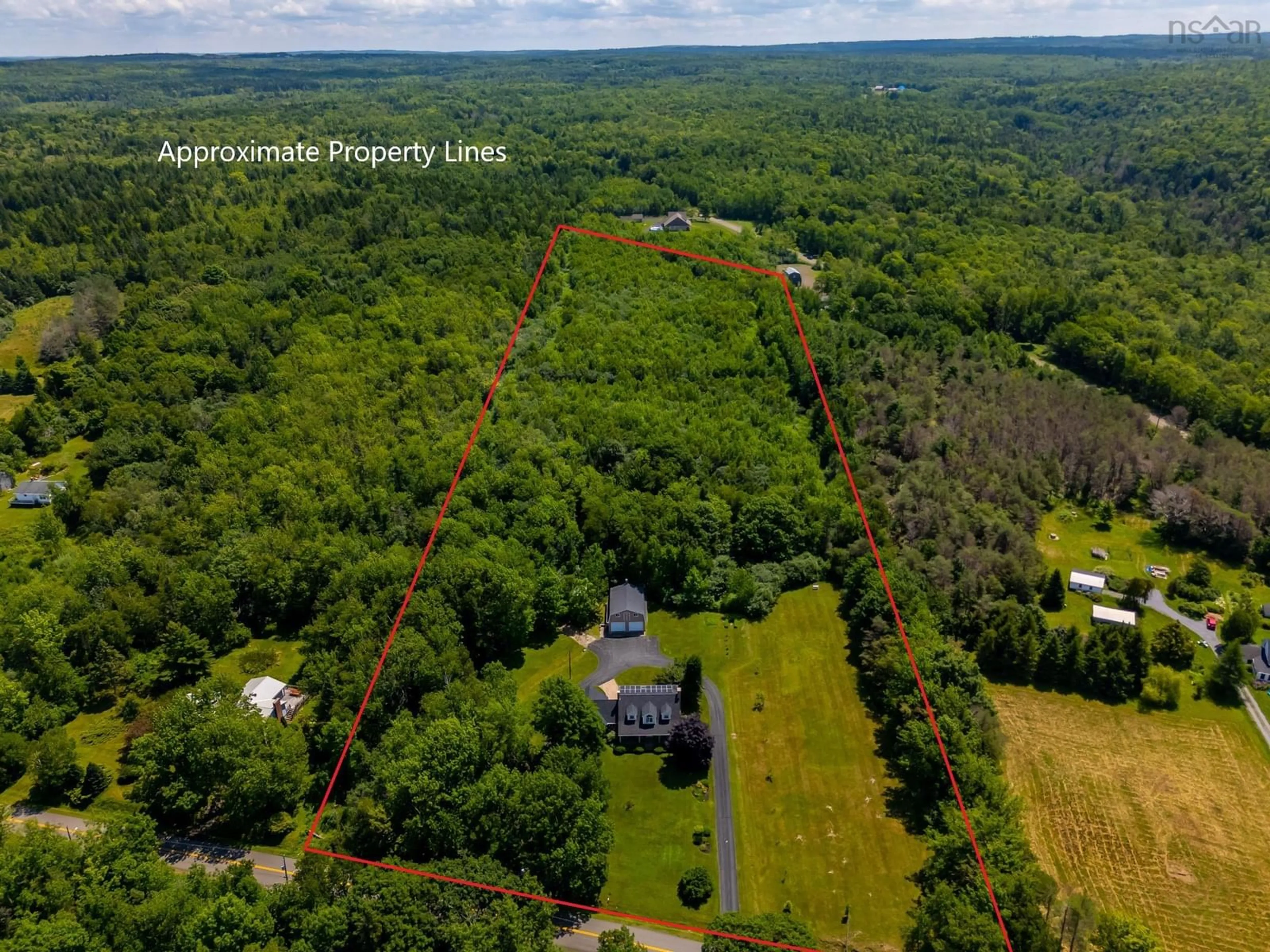 A pic from outside/outdoor area/front of a property/back of a property/a pic from drone, forest/trees view for 506 South Old Post Rd, Lansdowne Nova Scotia B0S 1S0