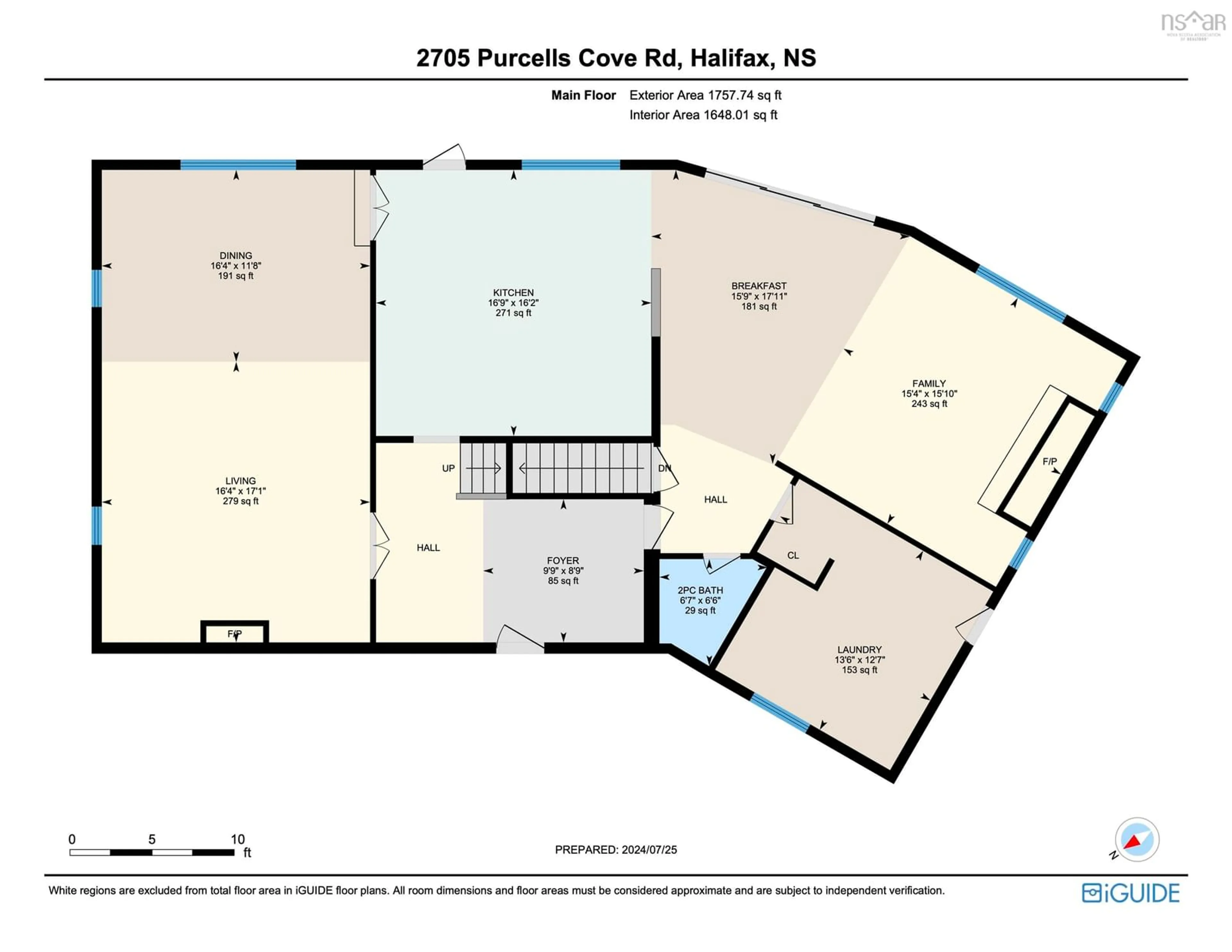 Floor plan for 2705 Purcells Cove Rd, Halifax Nova Scotia B3P 2P1