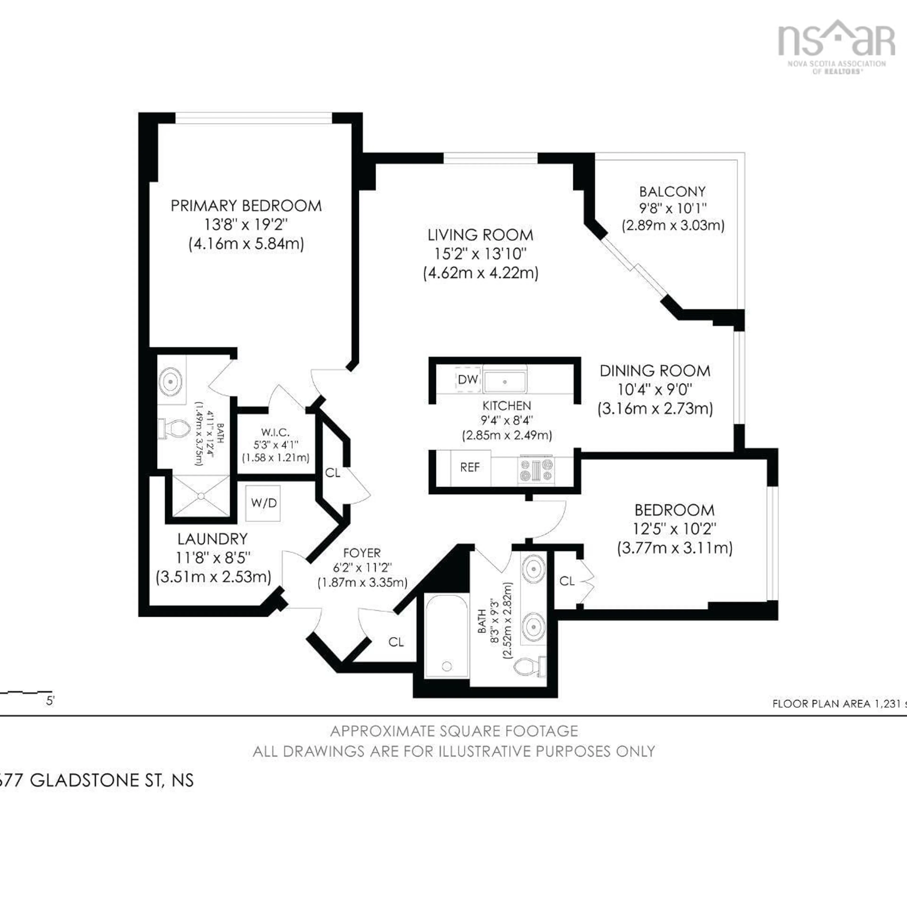 Floor plan for 2677 Gladstone St #1202, Halifax Nova Scotia B3K 0A3