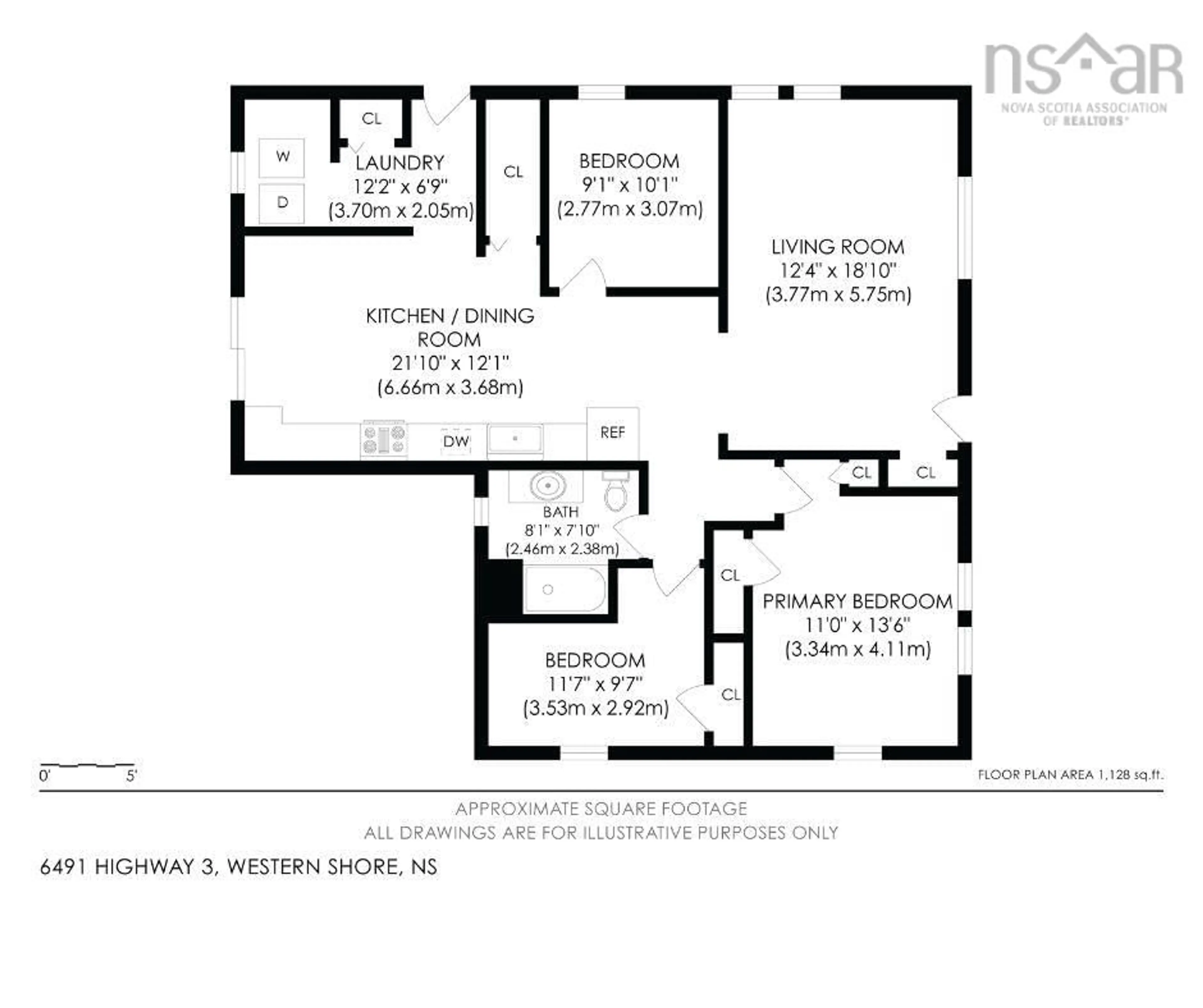 Floor plan for 6491 Highway 3, Western Shore Nova Scotia B0J 3M0