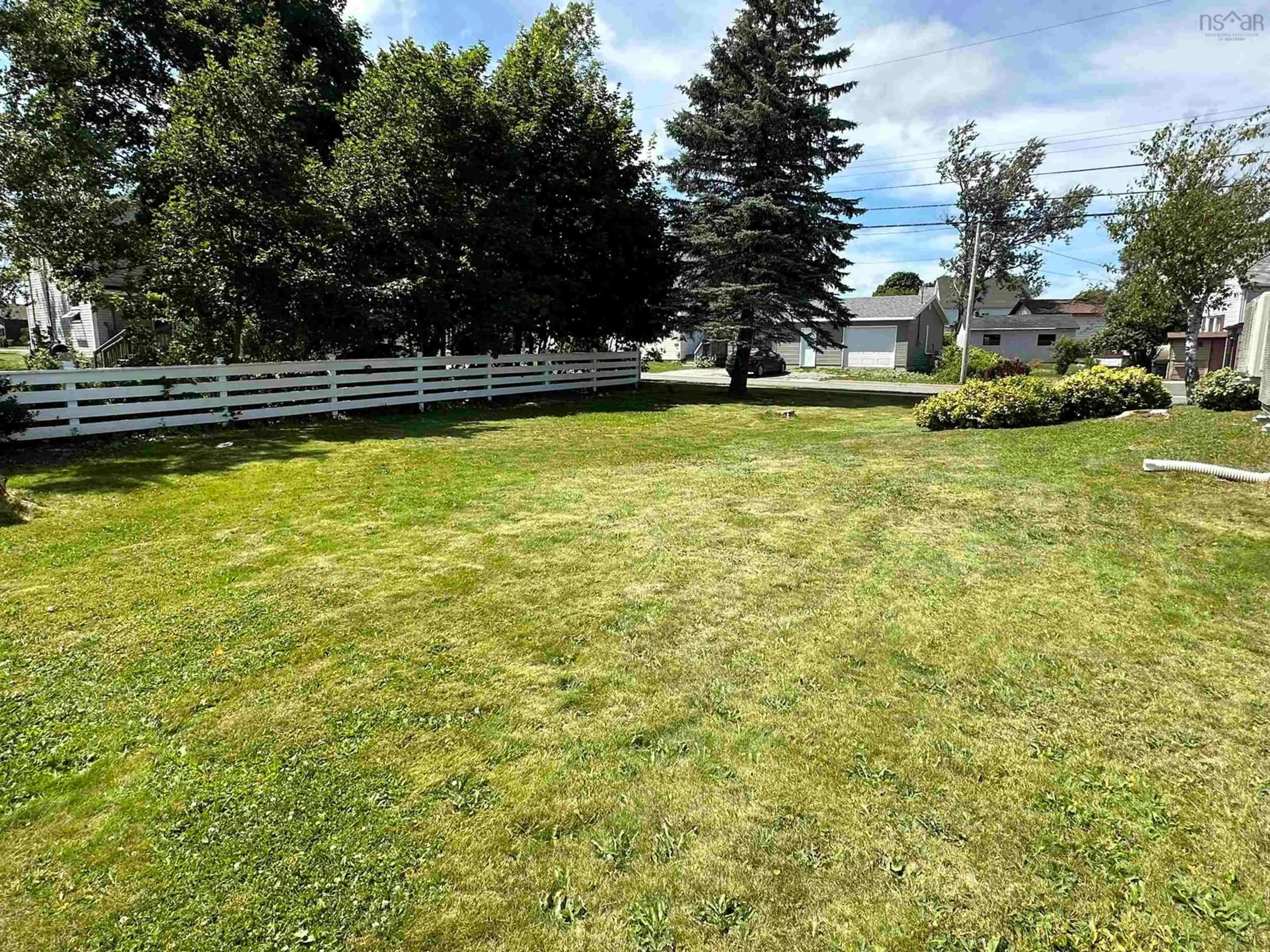 Patio, the fenced backyard for 379 York St, Glace Bay Nova Scotia B1A 2M9