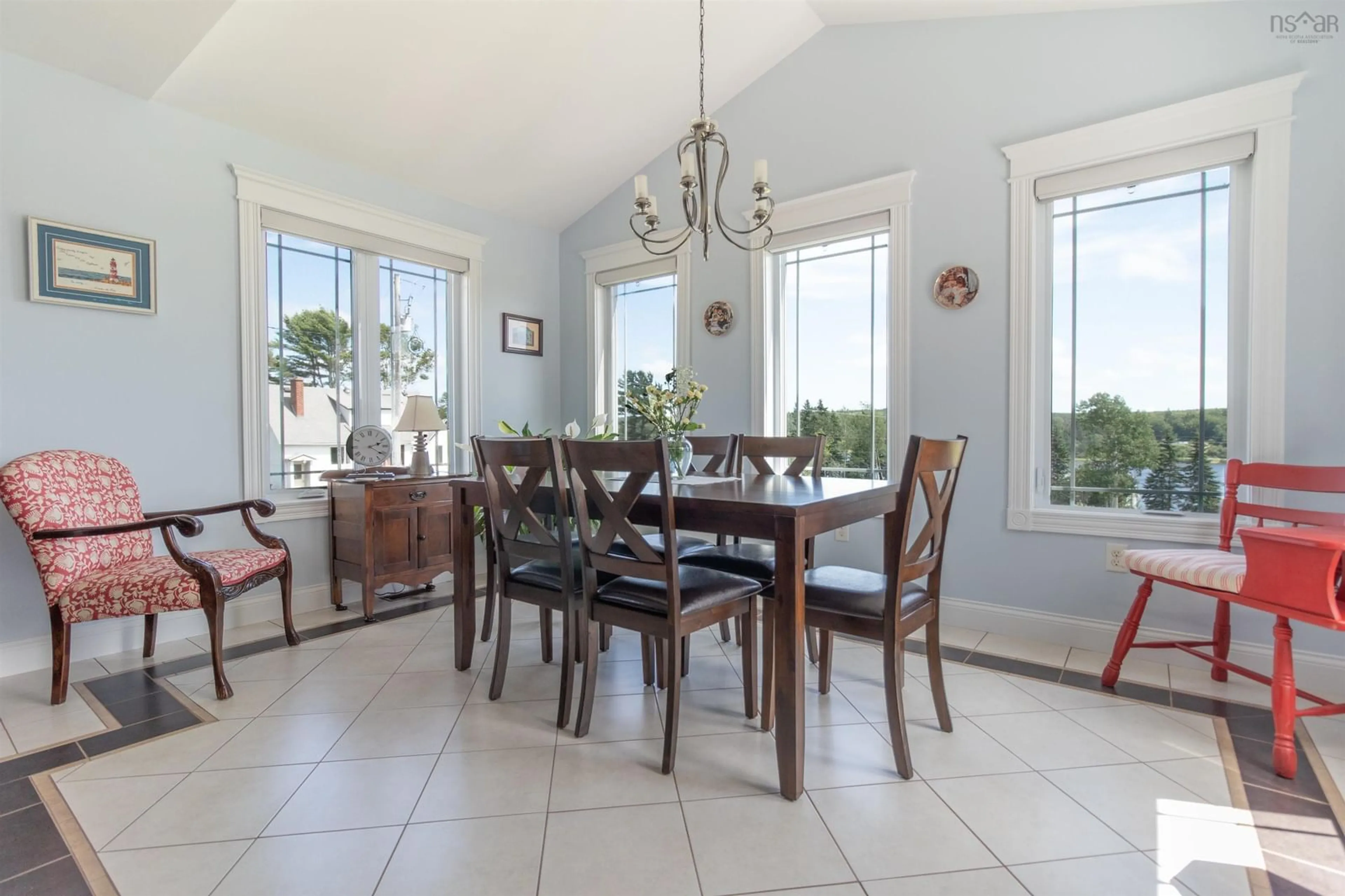 Dining room, wood floors, cottage for 2560 Hillside Rd, Marion Bridge Nova Scotia B1K 1C6