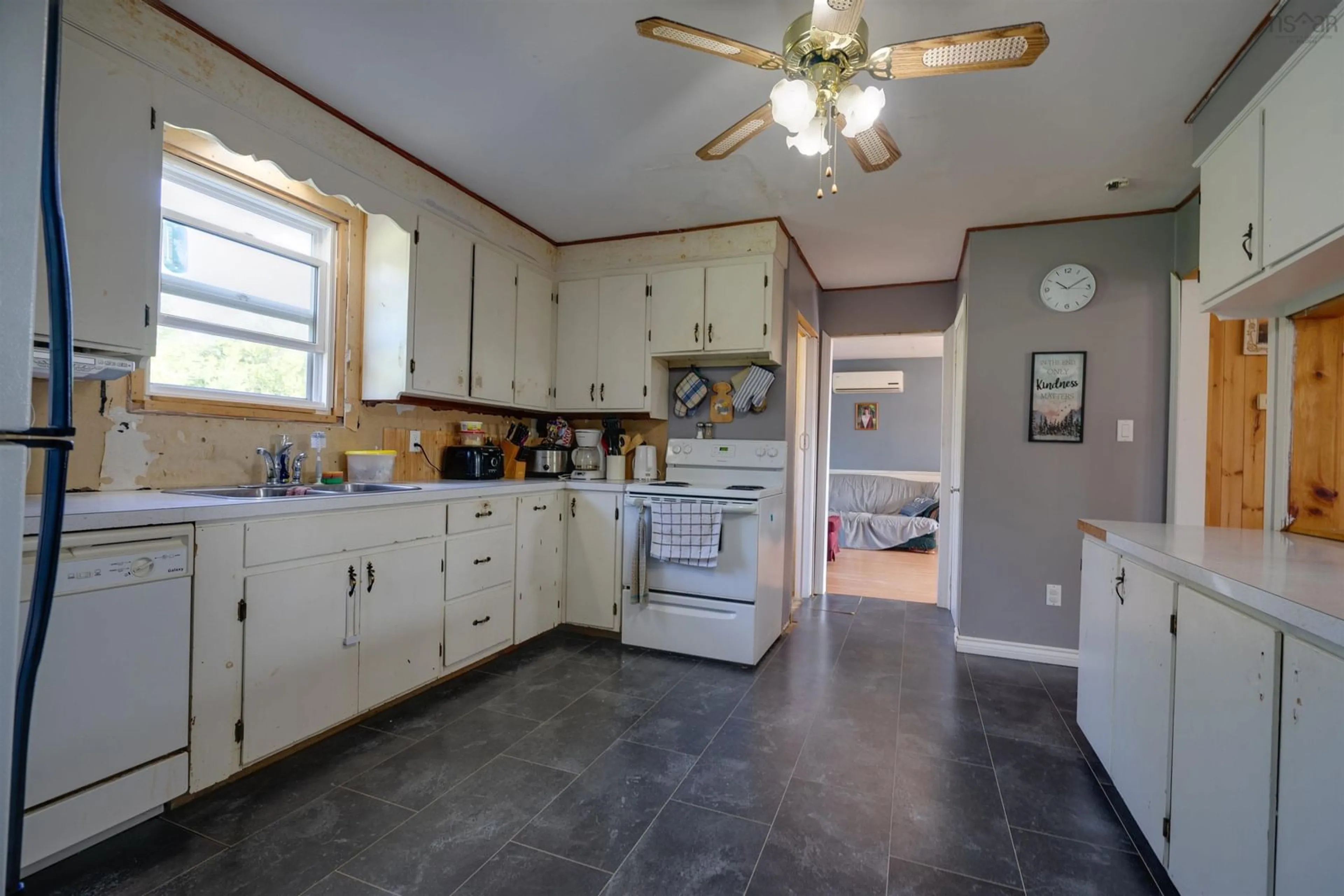 Kitchen, wood floors, cottage for 2987 Highway 217, Tiverton Nova Scotia B0V 1G0