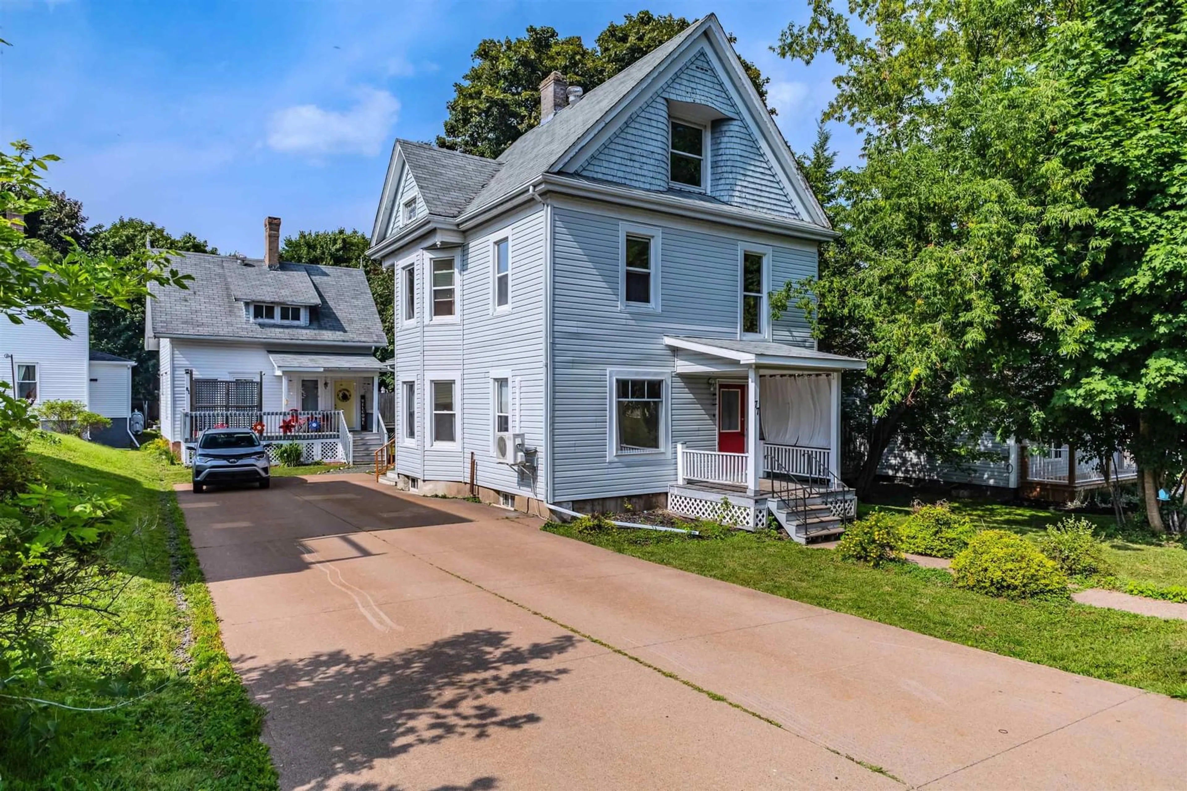 Frontside or backside of a home, the street view for 77 & 81 Maple Ave, New Glasgow Nova Scotia B2H 2B3