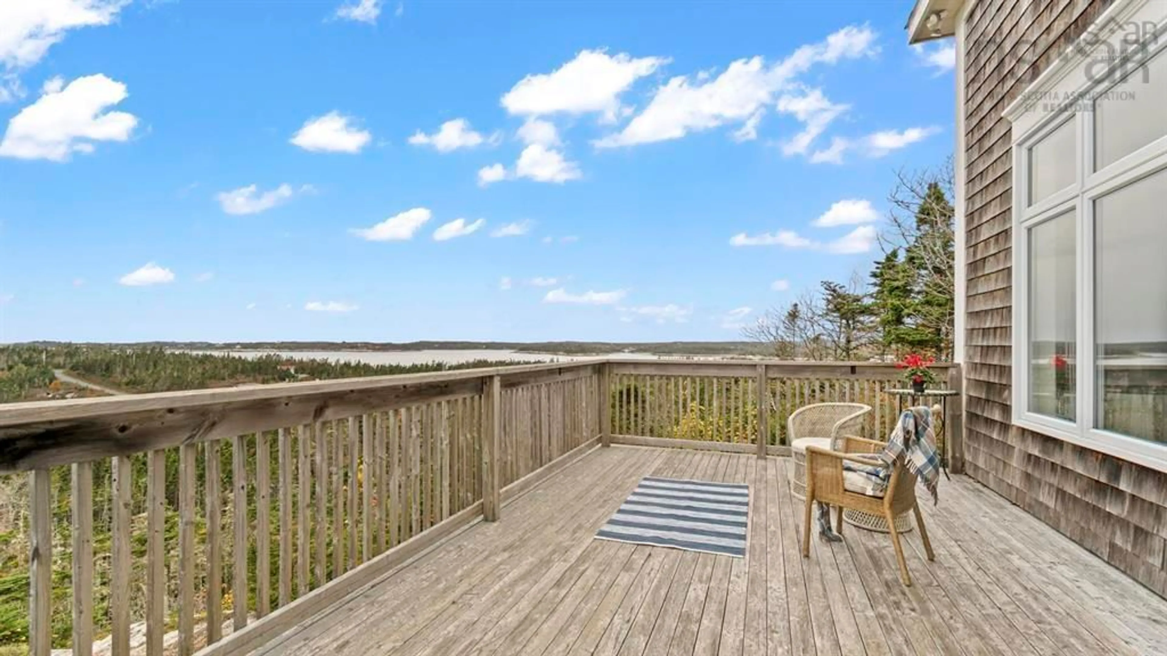 Patio, the fenced backyard for 814 Shad Point Pky, Blind Bay Nova Scotia B3Z 4K9