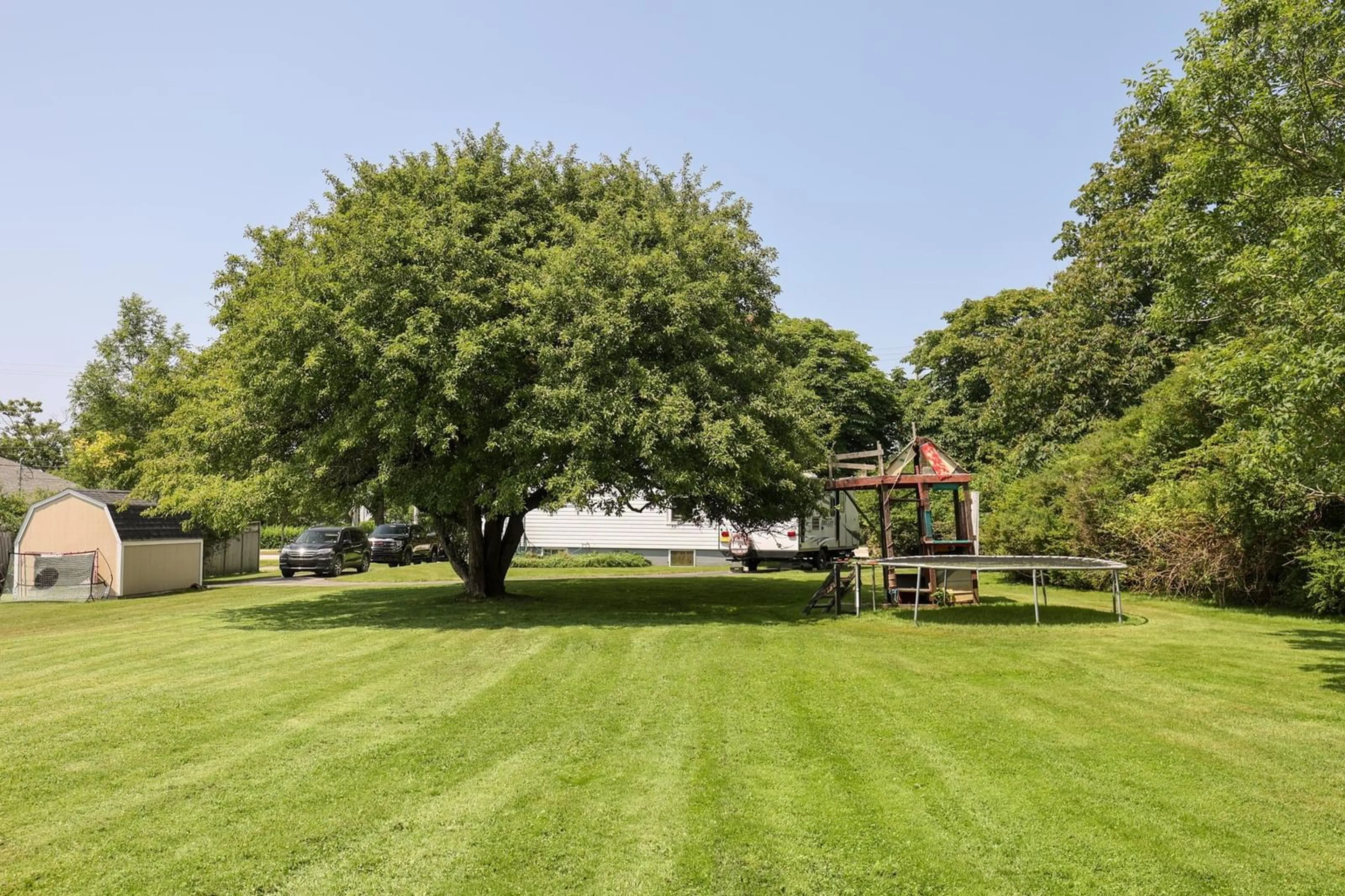 Patio, the fenced backyard for 323 Pleasant St, Yarmouth Nova Scotia B5A 2K9