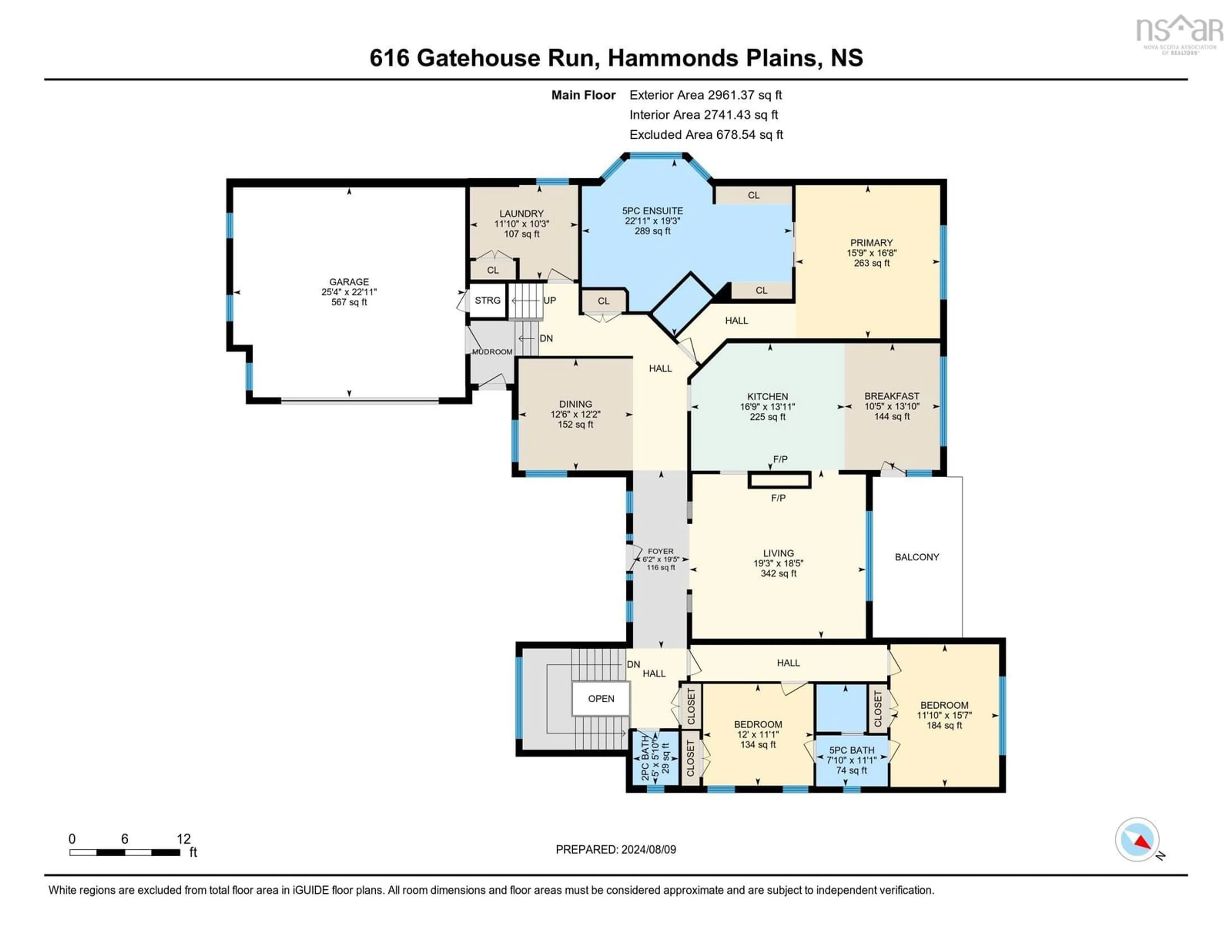 Floor plan for 616 Gatehouse Run, Hammonds Plains Nova Scotia B4B 0B6