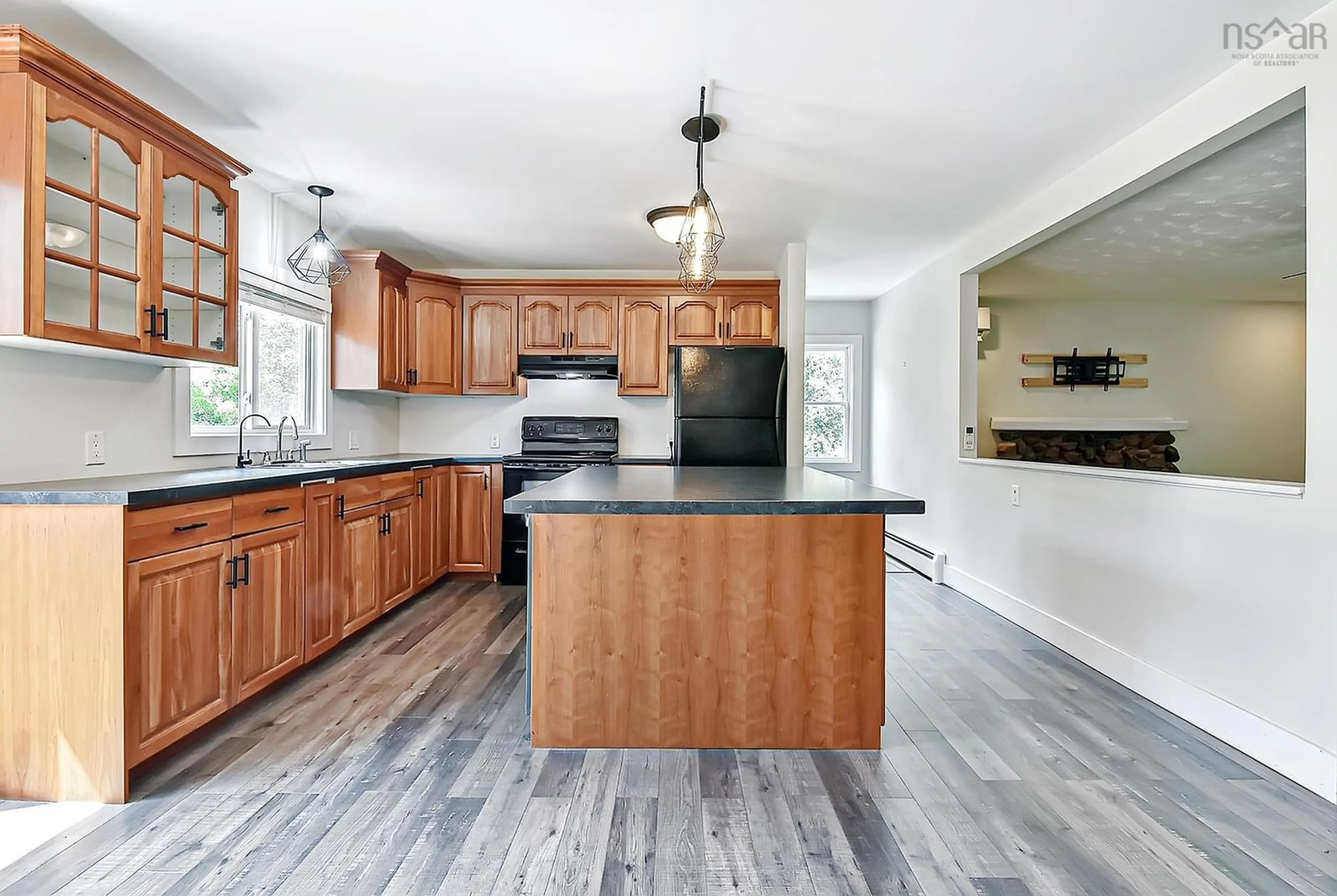 Open concept kitchen for 5544 Highway 14, Upper Nine Mile River Nova Scotia B2S 2Y5