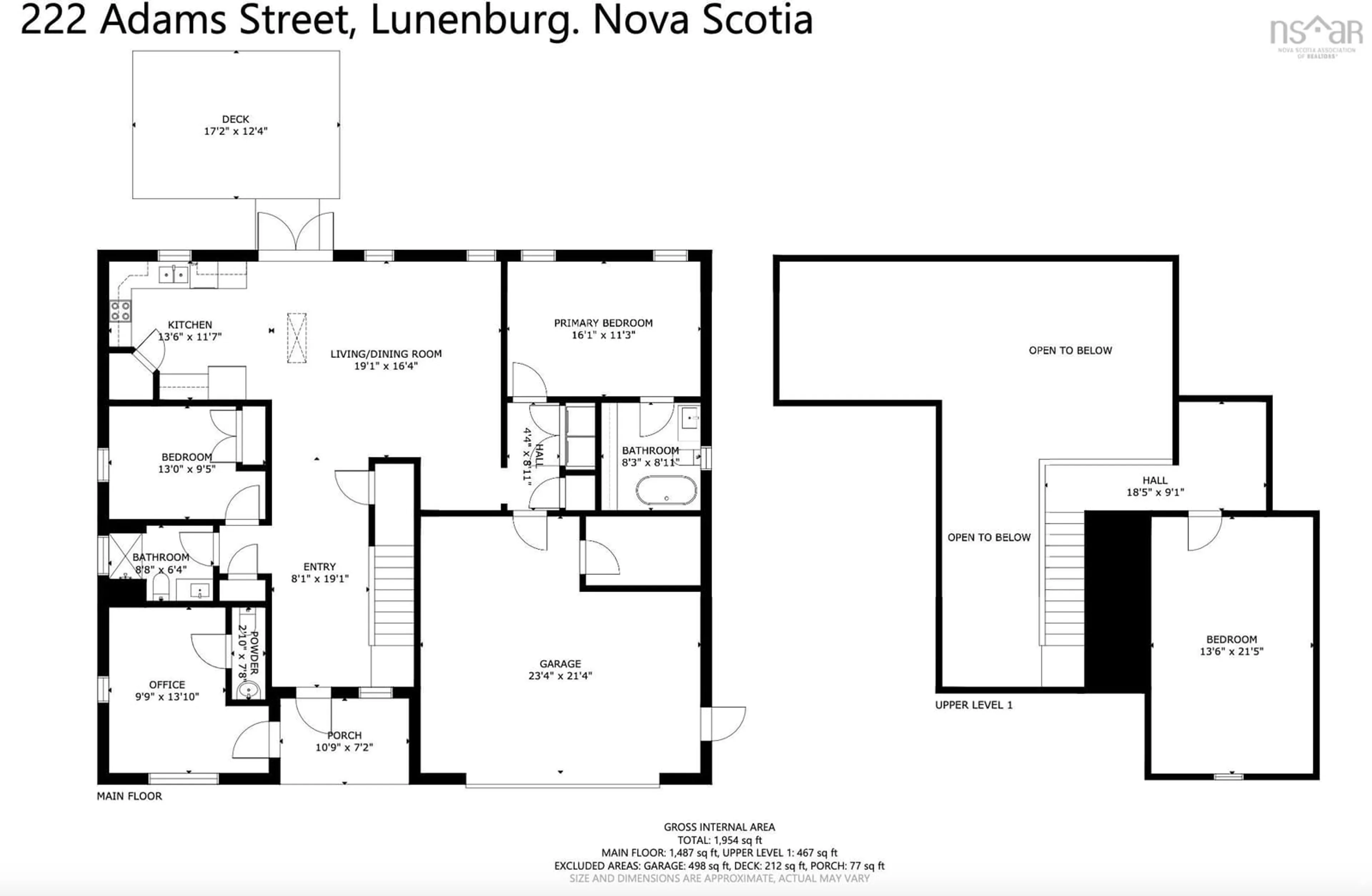 Floor plan for 222 Adams St, Lunenburg Nova Scotia B0J 2C0