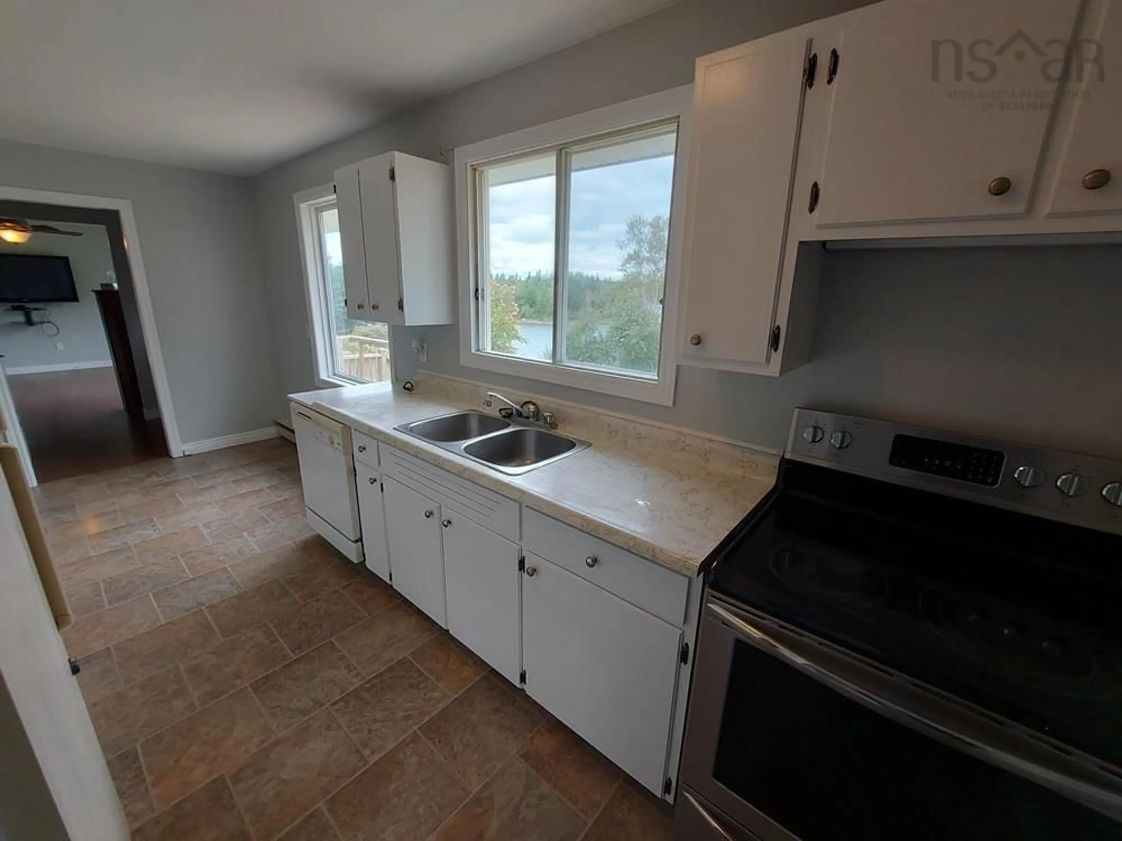 Standard kitchen, not visible floor, cottage for 442 Ss River Bourgeois Rd, River Bourgeois Nova Scotia B0E 2X0