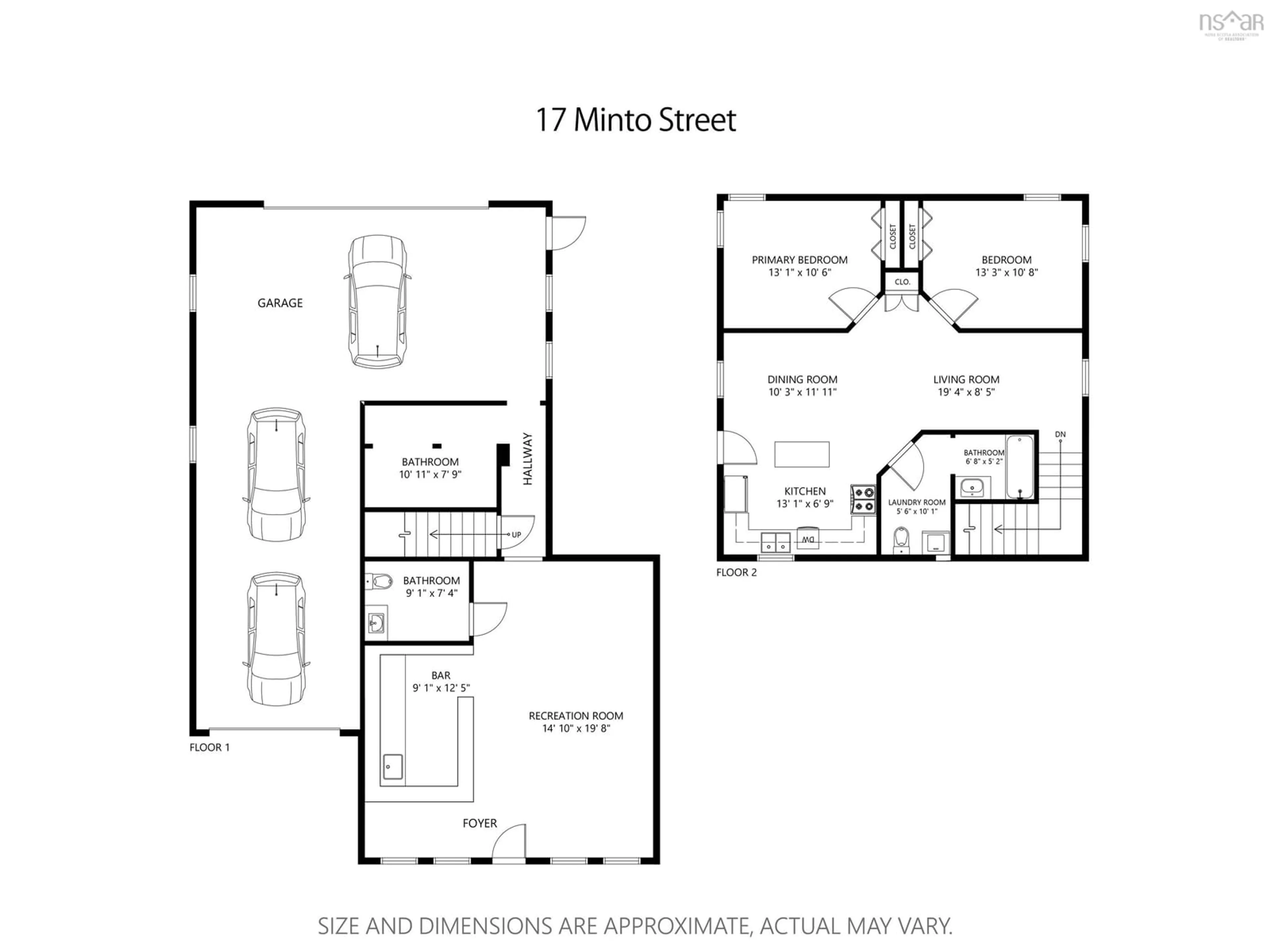 Floor plan for 15/17 Minto St, Amherst Nova Scotia B4H 1H1