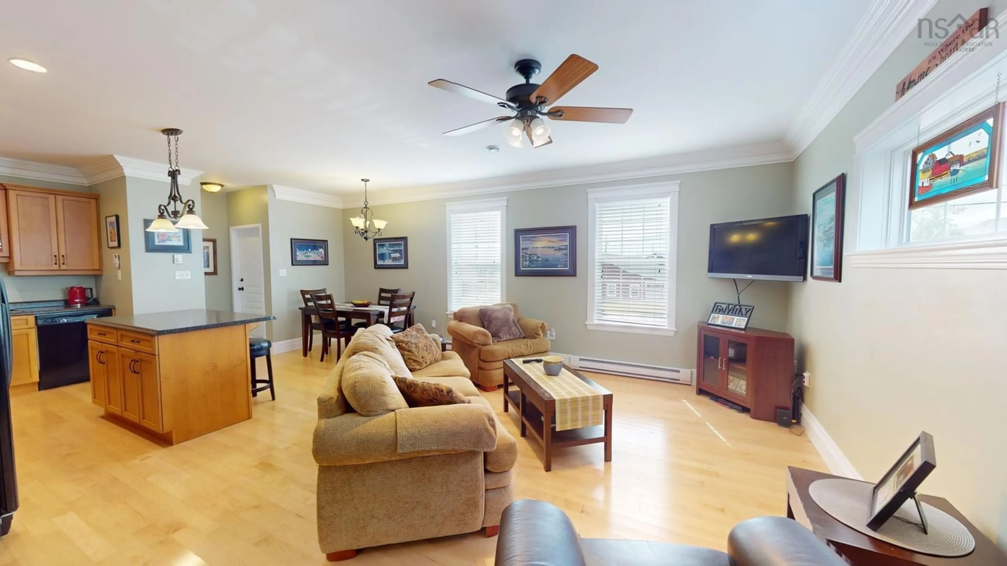 Living room, wood floors for 55 Vincent Way #4, Antigonish Nova Scotia B2G 2X3