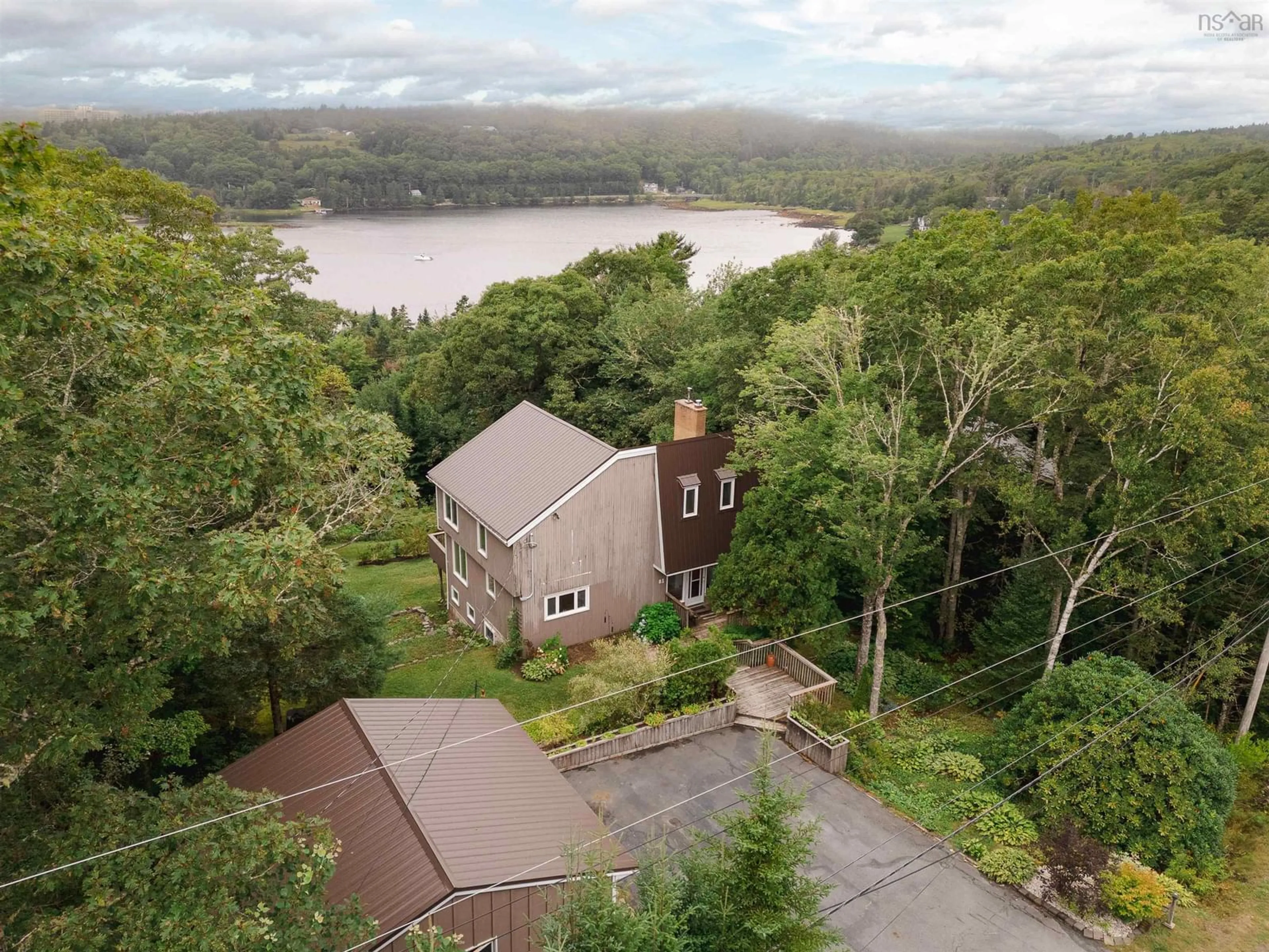 A pic from outside/outdoor area/front of a property/back of a property/a pic from drone, water/lake/river/ocean view for 81 Viewmount Dr, Head Of St. Margarets Bay Nova Scotia B3Z 2E9