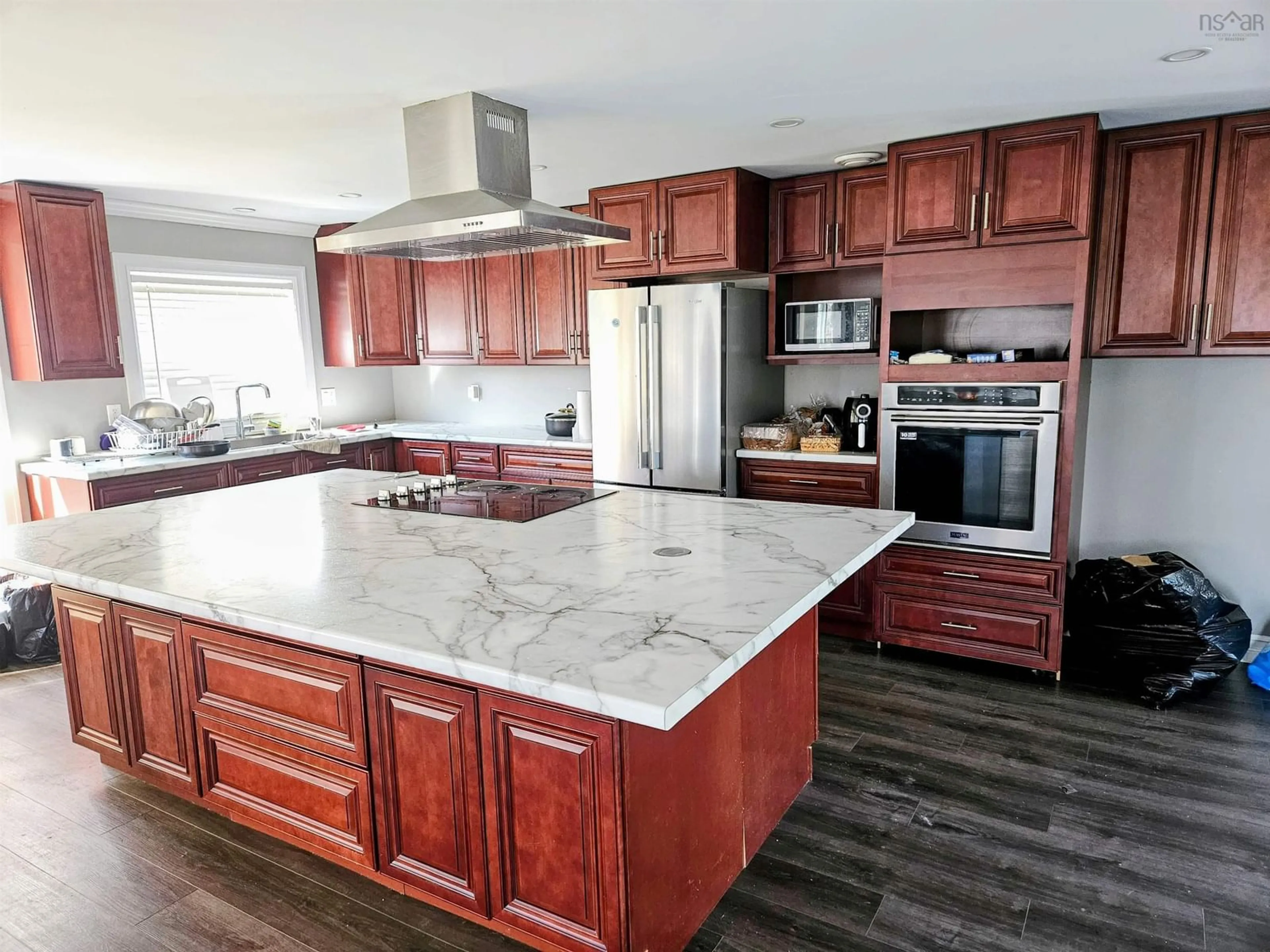 Contemporary kitchen, wood floors, mountain for 57 Delbert Rd, Gold River Nova Scotia B0J 1K0