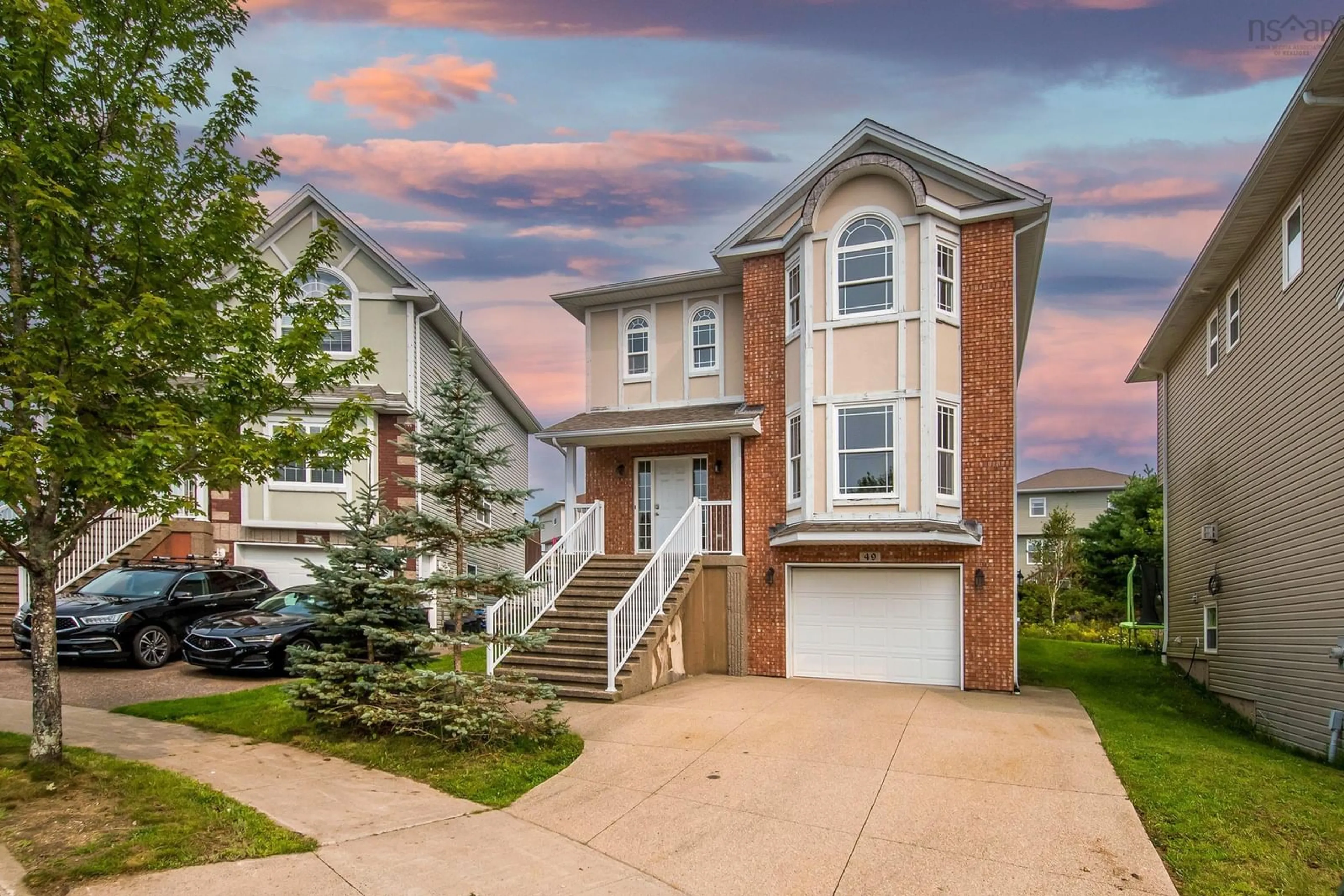 Frontside or backside of a home, the street view for 49 Merchant Crt, Halifax Nova Scotia B3M 0A8