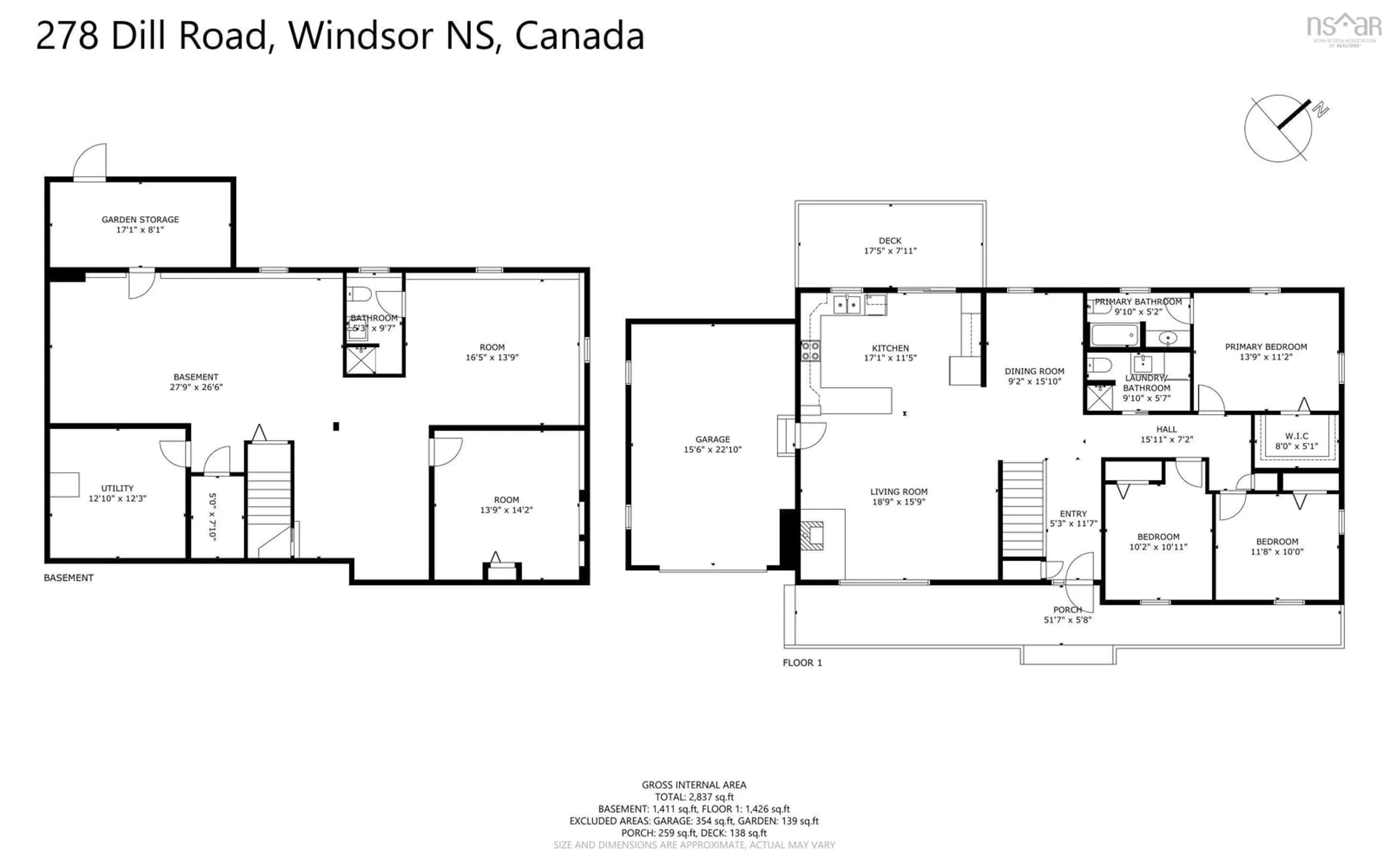 Floor plan for 278 Dill Road, Currys Corner Nova Scotia B0N 2T0