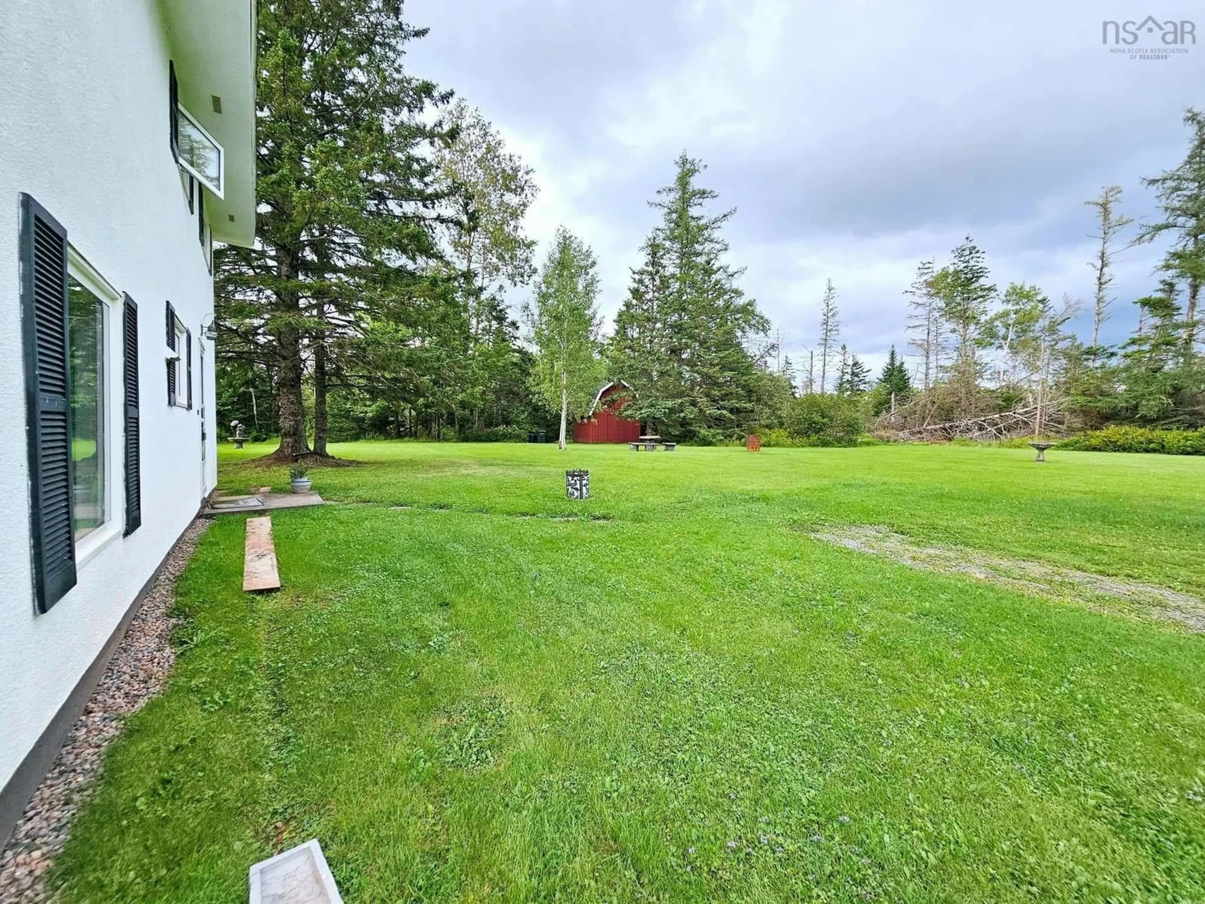 Patio, the fenced backyard for 807 East Mountain Rd, Manganese Mines Nova Scotia B6L 2E5