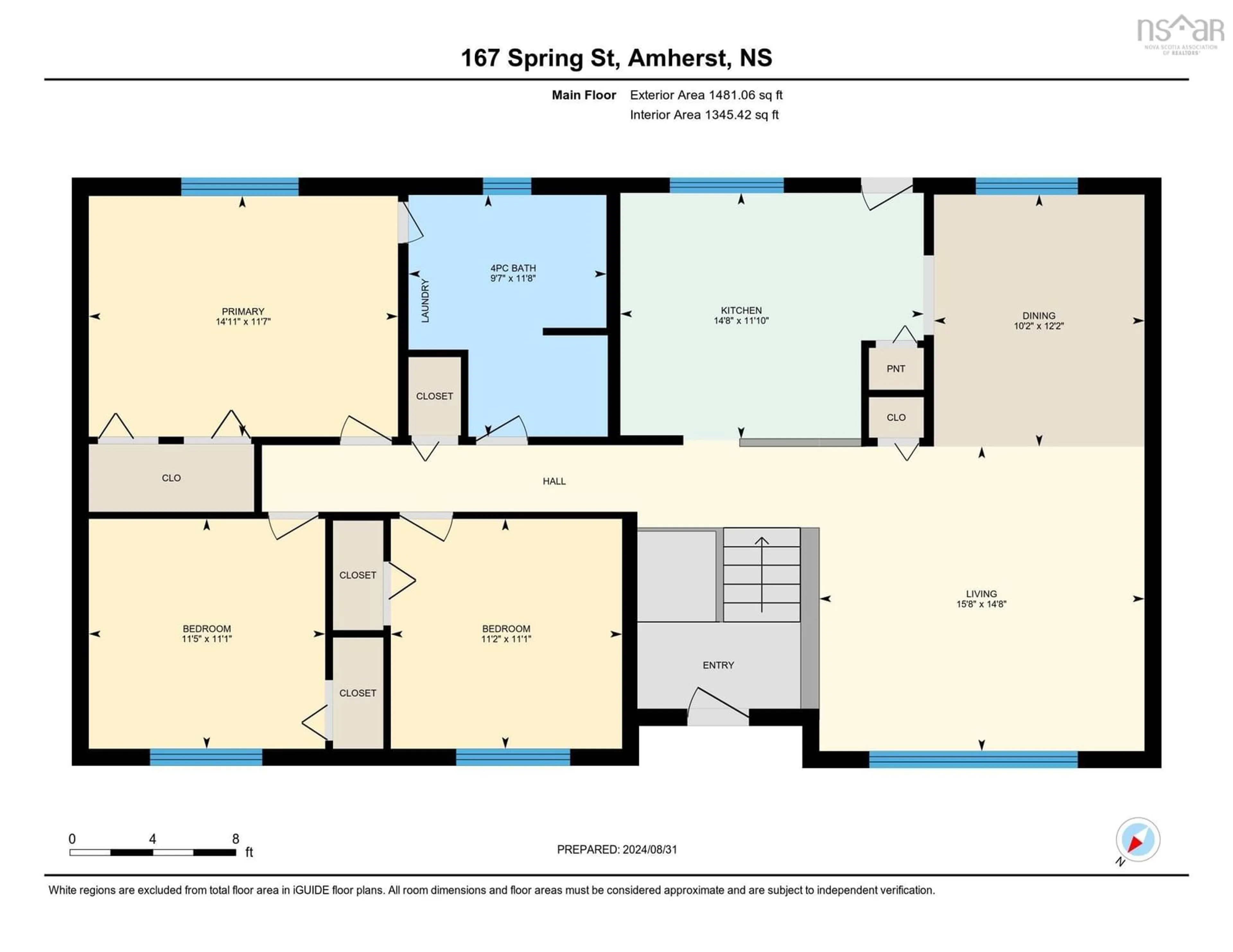 Floor plan for 167 Spring St, Amherst Nova Scotia B4H 4K2